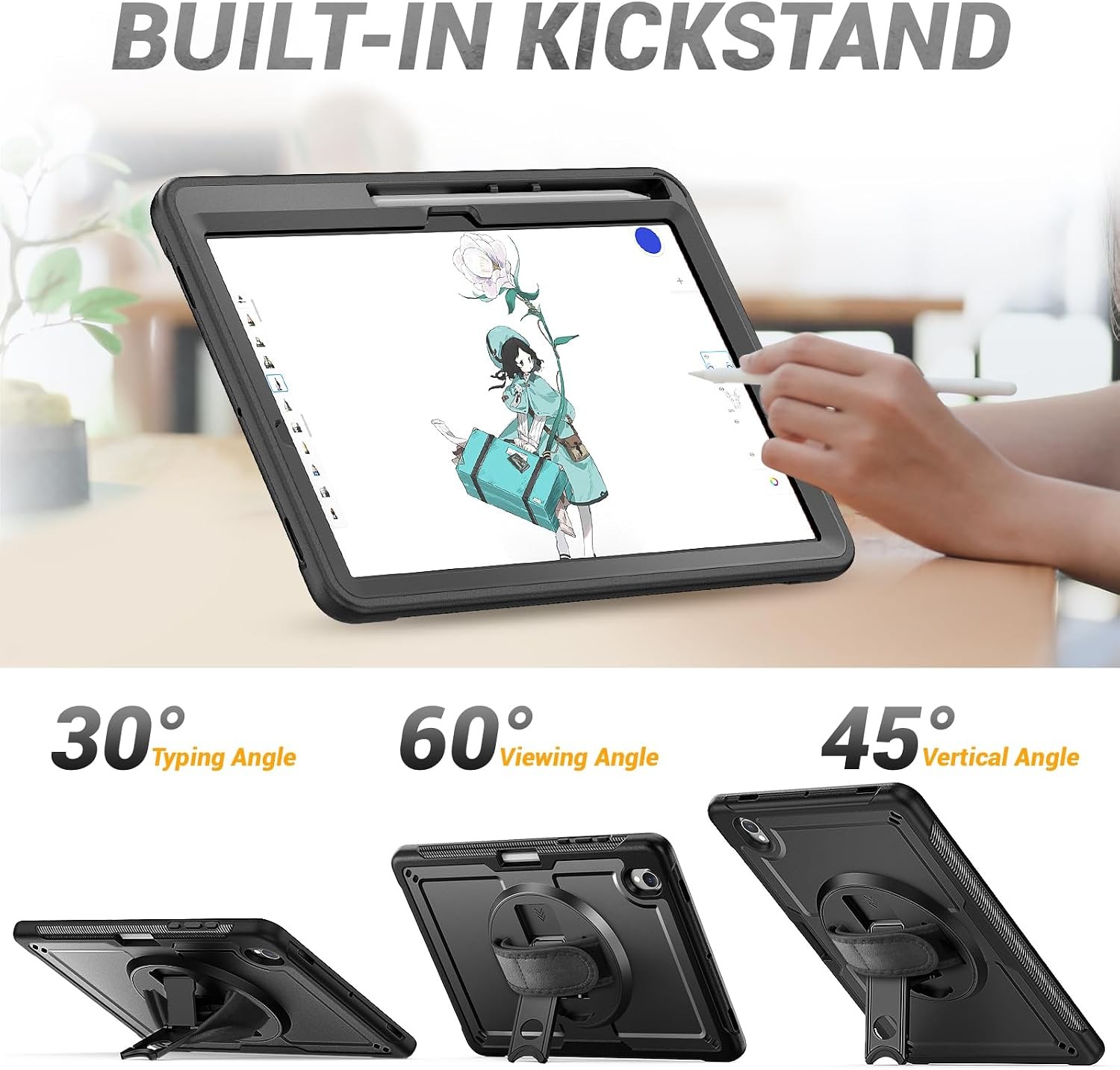 Case for Samsung Galaxy Tab S10 Lite / S10 FE 10.9 Inch, Full-Body Shockproof Ca