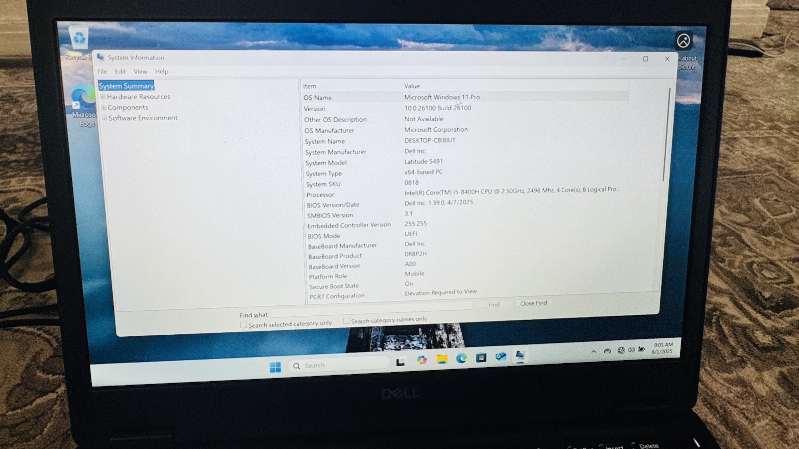 Dell Latitude 5491-Intel i5-8400H ,512 GB SSD,16GB RAM )
