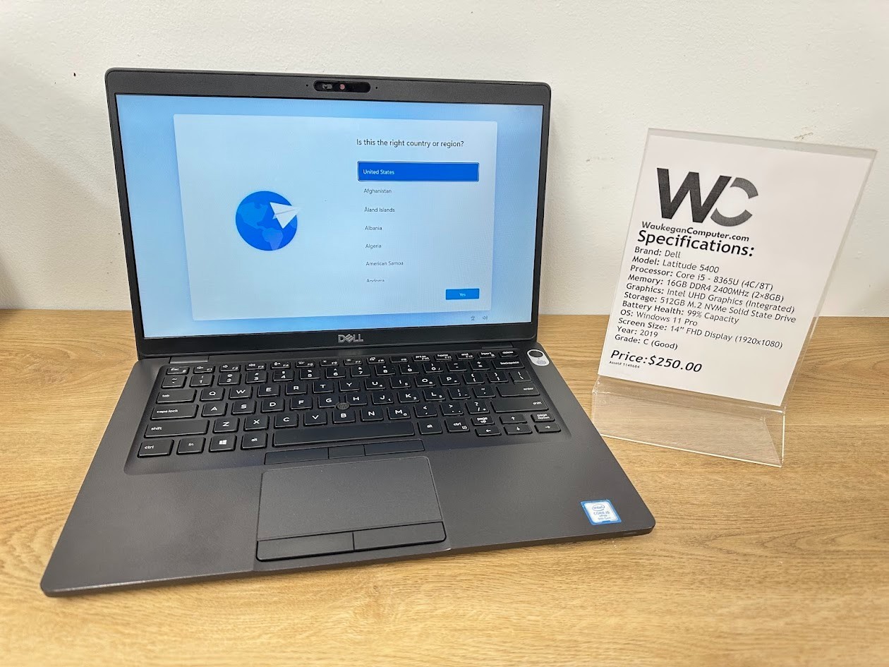 Dell Latitude 5400, Core i5 8365U, 16GB DDR4, Intel UHD Graphics, 512GB SSD 2019