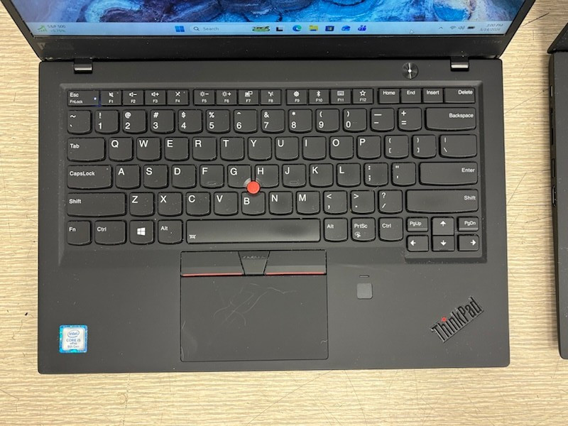 3x Lenovo ThinkPad X1 Carbon Gen 6 i5-8350U 1.70GHz 8GB 256GB W11P Laptop (Lot)