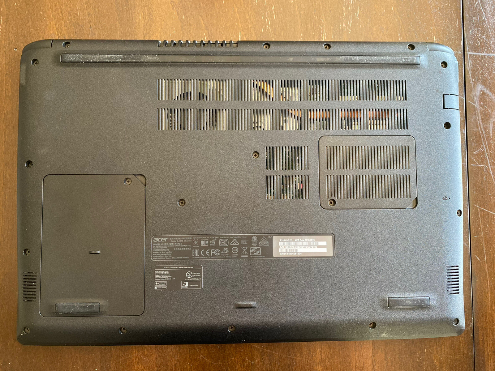 AS IS Acer Aspire 3 A315-41 15.6″ AMD Ryzen 3 2200U 2.5GHz 8GB RAM 1TB HDD READ!