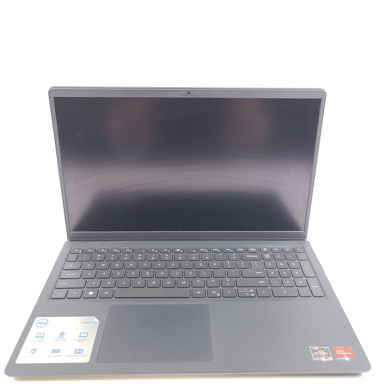 Dell Laptop Inspiron P112F 15.6″ AMD Ryzen 5 7530U @ 2.00 GHz 512GB SSD 8GB RAM