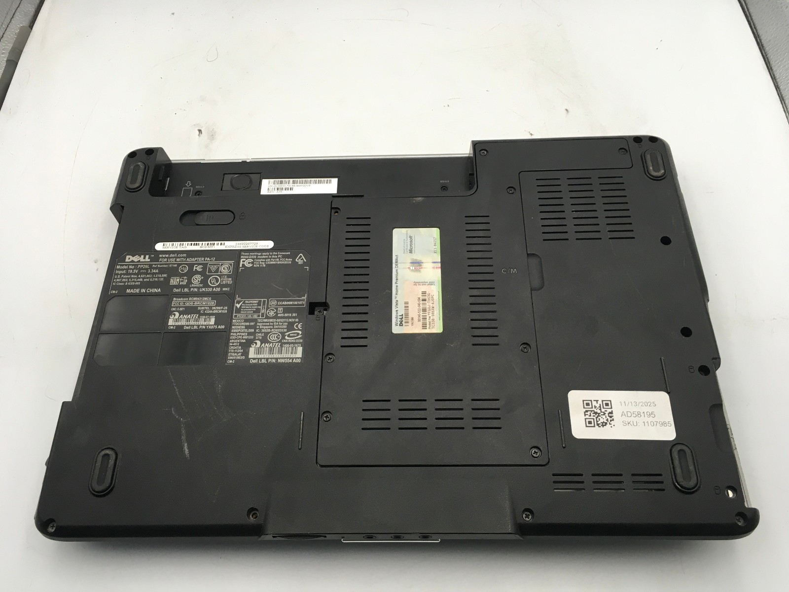 DELL INSPIRON 1525 – BOOTS TO BIOS – INTEL CORE 2 DUO – 3GB RAM – 15″ – READ -BB