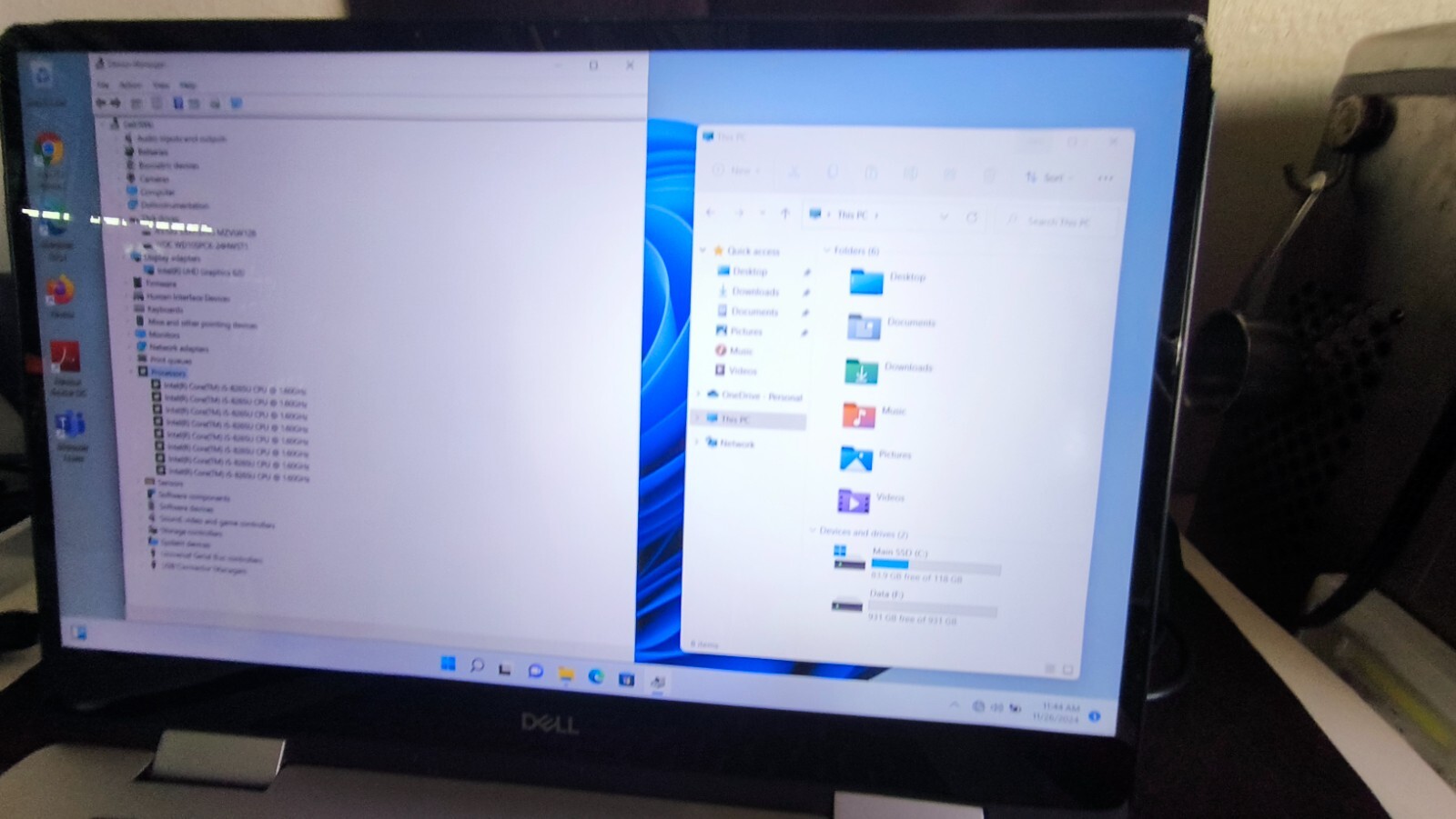 Dell Inspiron 15 7000 Intel Core i5-8265U 8GB 1TB HD/SSD W11 Touchscreen