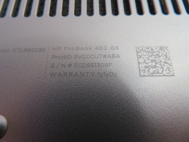 HP PROBOOK 450 G6 i5-8265U 1.6GHz 8GB 256GB SSD BACKLIT WIN 11 PRO *READ