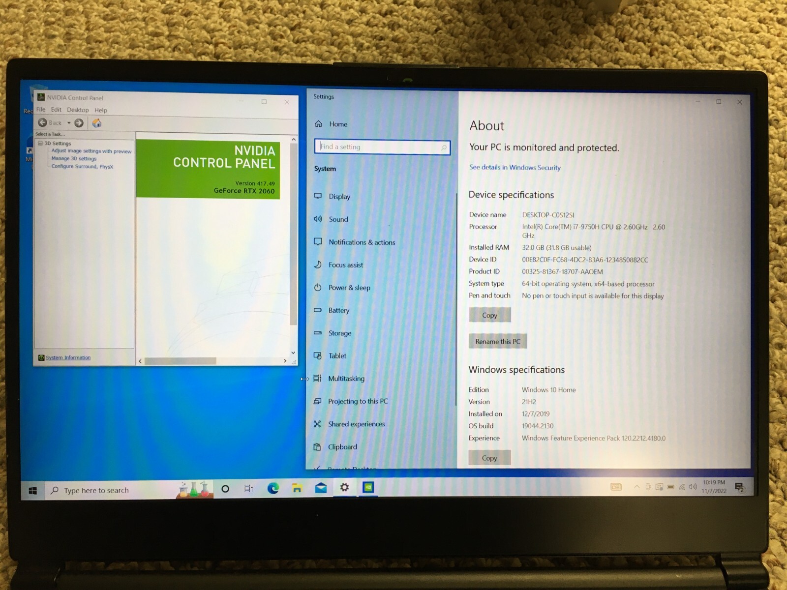MSI GS65 Stealth 9SE i7-9750H 32GB 512GB SSD 15.6″ FHD RTX 2060 240Hz Laptop