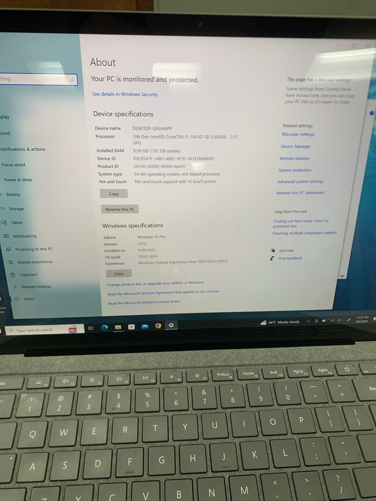 Microsoft Surface Laptop 4 13.5” Touch (256GB SSD, Intel Core i5 11th Gen