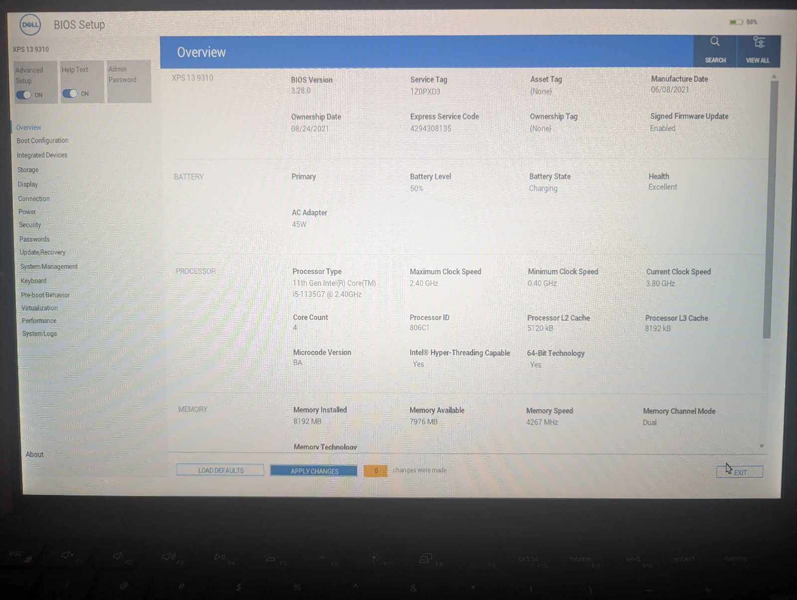 Dell XPS 13 9310 13.4″ i5-1135G7 2.40GHz 8GB RAM 256GB SSD
