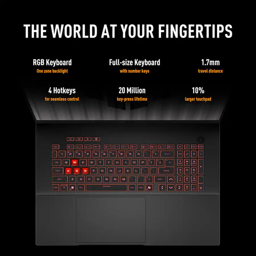 TUF Gaming A18 FA808UH-RS74 18 AMD Ryzen 7 5.1 Ghz, 16GB RAM, 1TB SSD RTX 5050