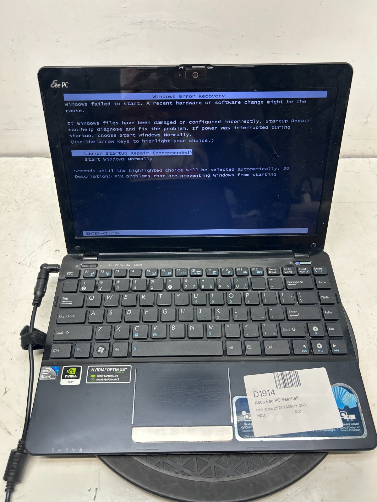 Asus Eee PC Seashell Series Intel Atom D525 1.80GHz 2GB NO HDD
