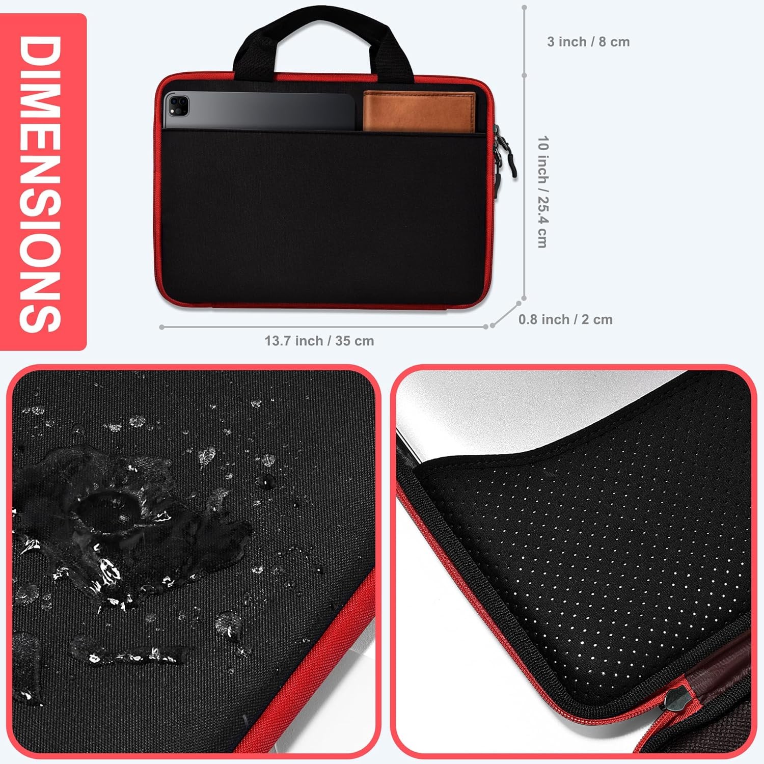 Laptop Case 13.3-14 Inch Sleeve, TSA Shockproof Handbag for MacBook Neo/Pro 14 M
