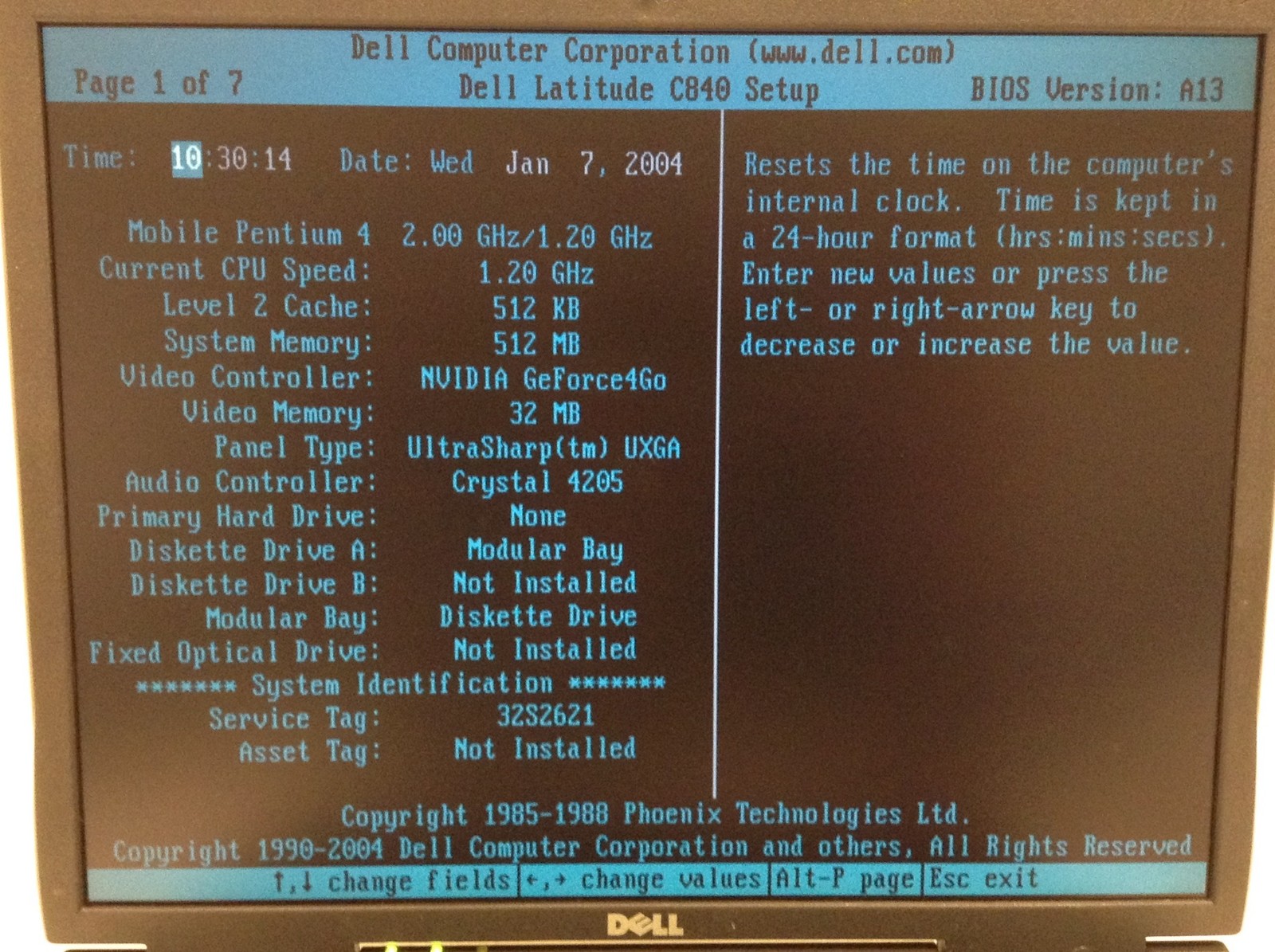 Dell Latitude C840 Pentium 4M 15″ Laptop 2.0GHz 512MB CD-RW Floppy, No HD, WORKS