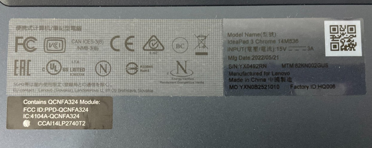Lenovo IdeaPad 3 MT8183 4GB 64GB BT WiFi 14W 82KN002GUS NO BOX! FULLY FUNCTIONAL