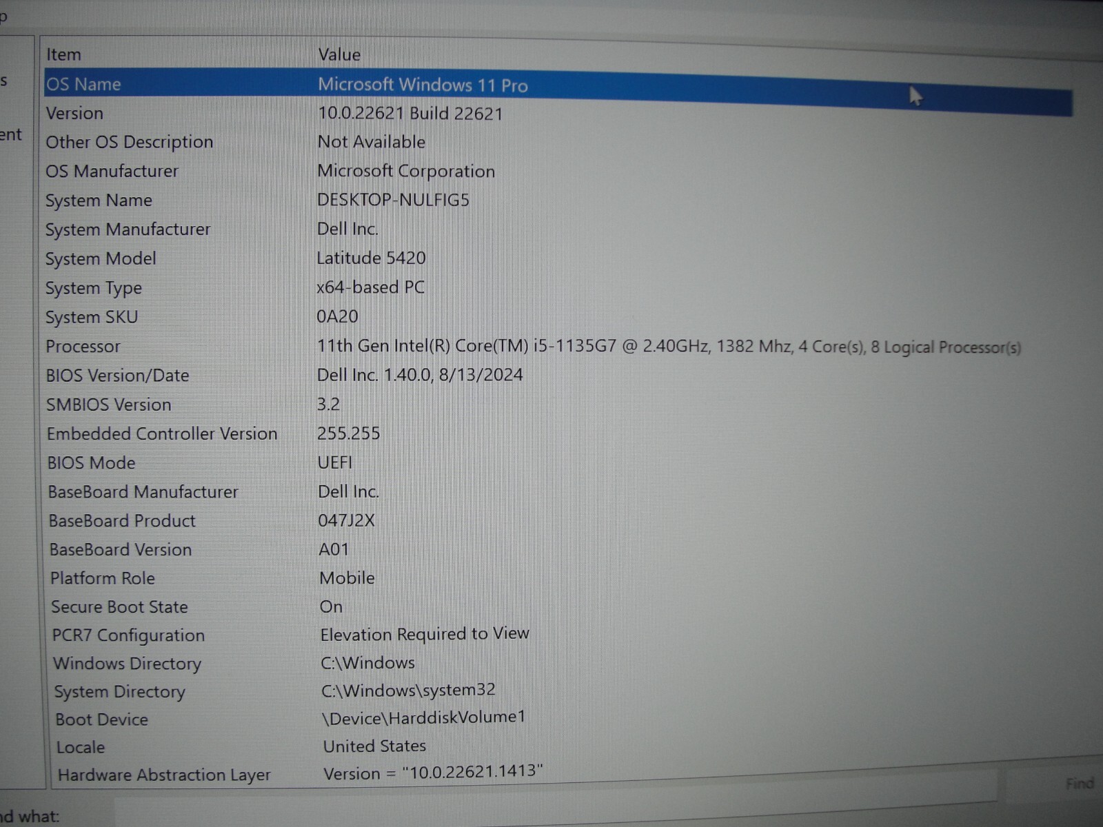 Dell Latitude 5420 14” HD Core i5-1135G7U 3.86GHz 8GB 256GB SSD+Charger Original