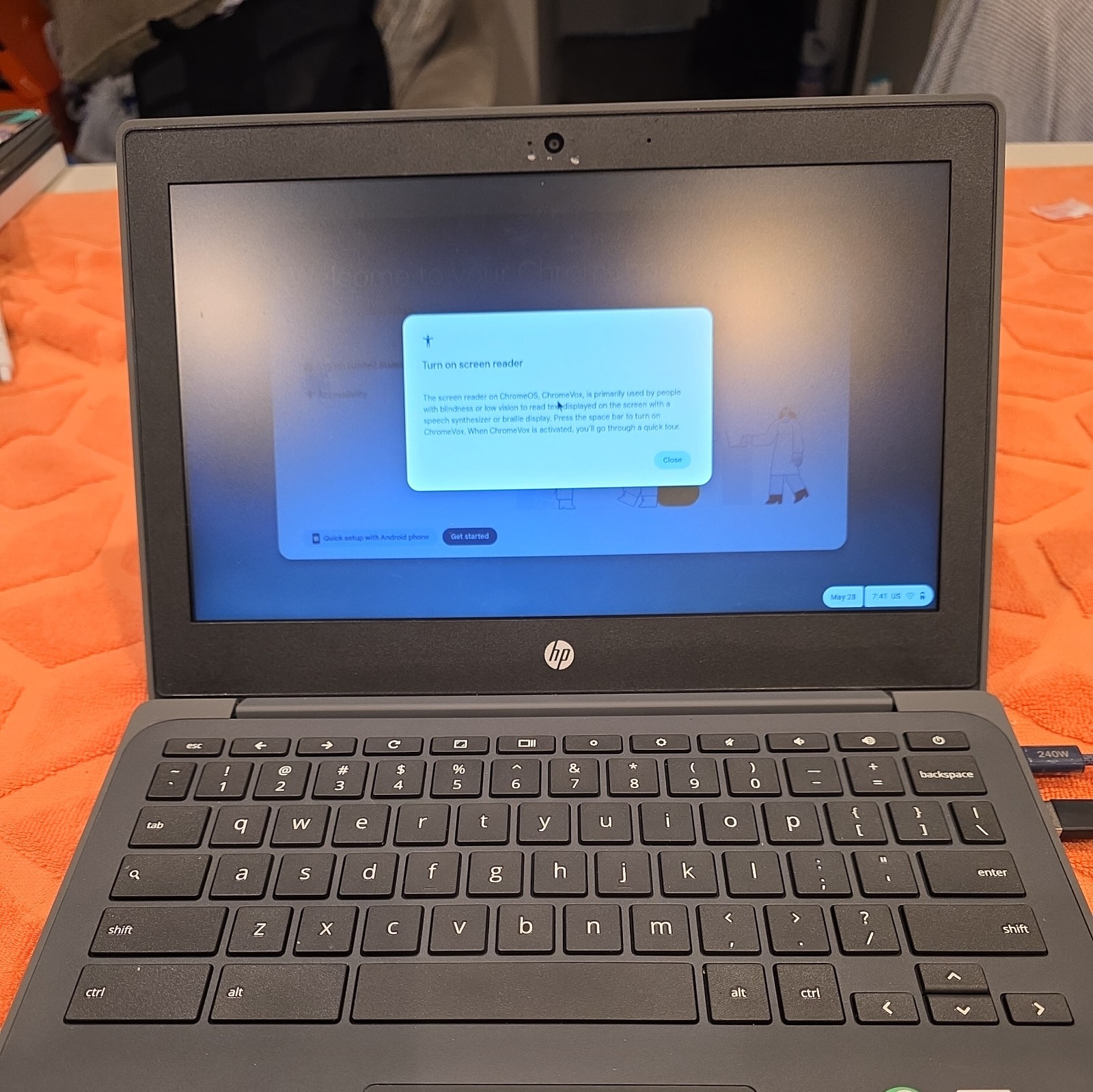 HP Chromebook 11A G8 EE Laptop 11.6″ AMD A4-9120c 4GB RAM 32GB SSD With Charger