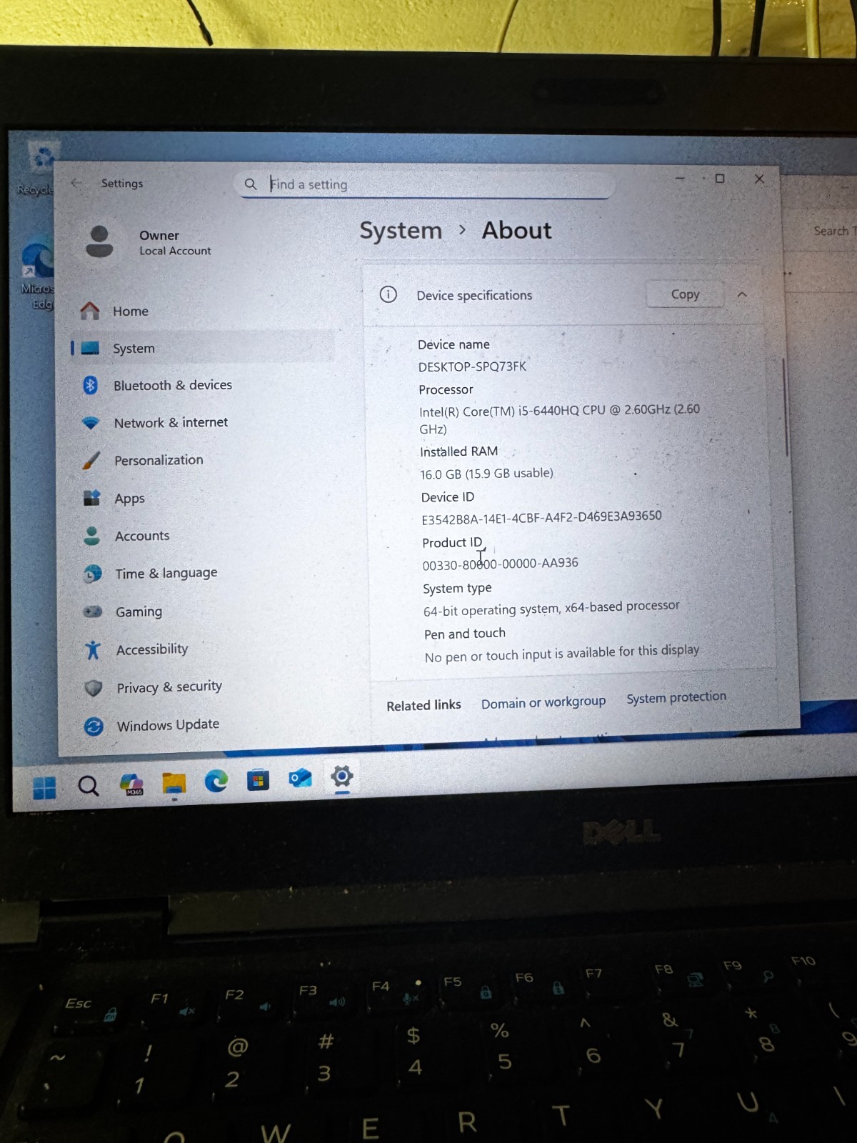 Dell latitude 5480 Core I5-6440HQ 500GB SSD 16GB RAM Win11 Pro Laptop #6128