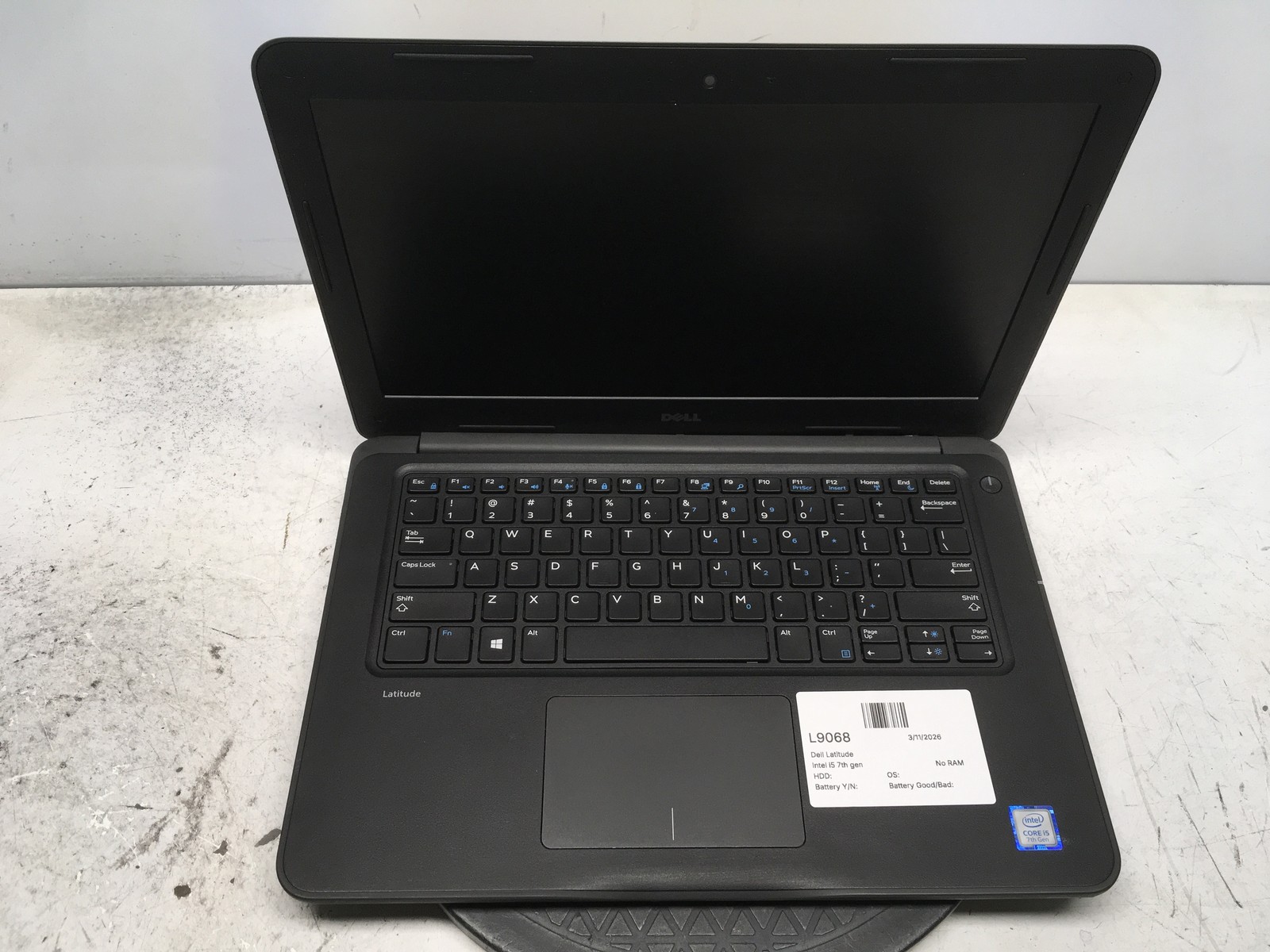 Dell Latitude 3380 Intel i5 7th gen No RAM NO HDD No Batt