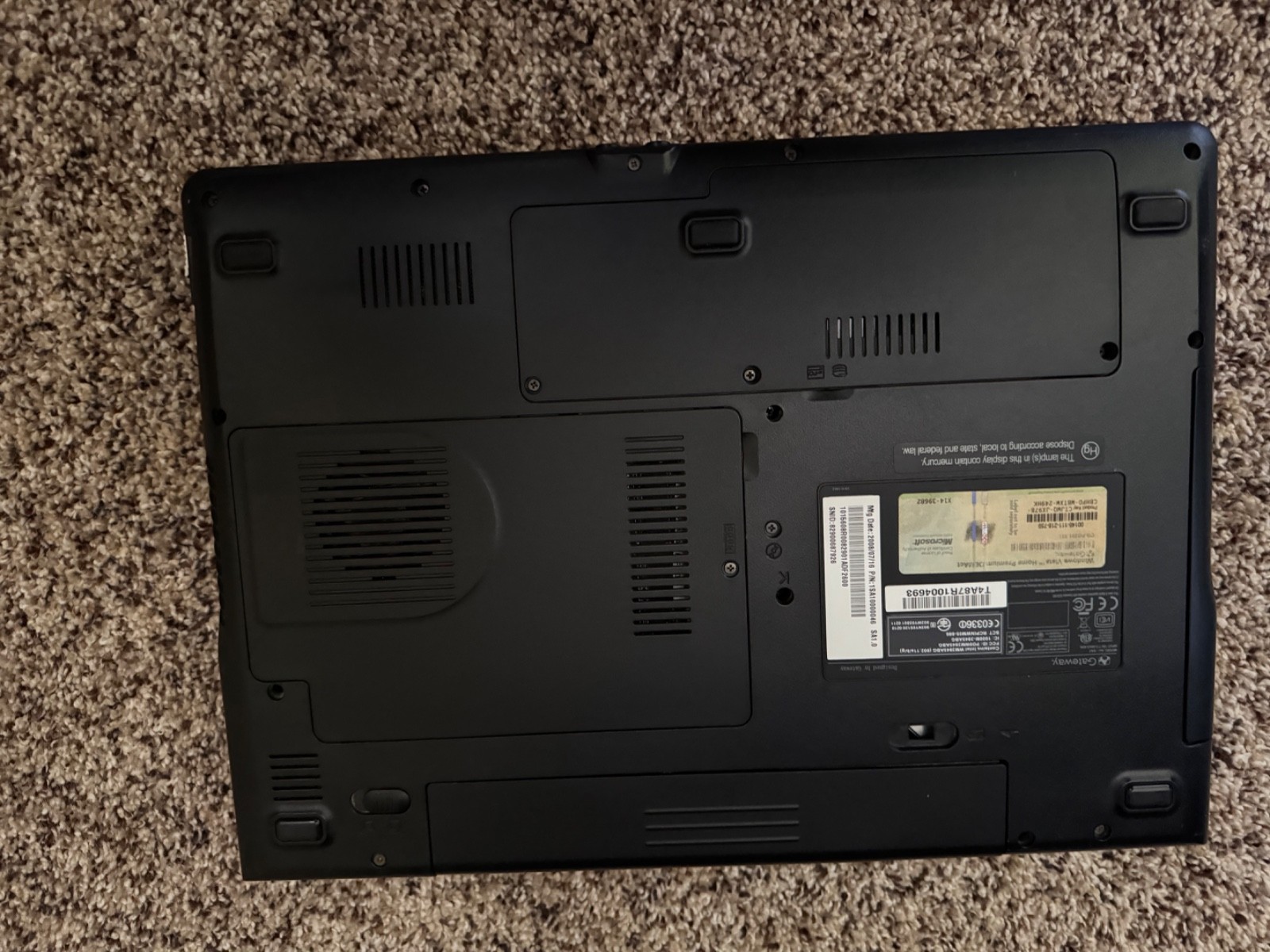 GATEWAY M SERIES SA1 – FOR PARTS, Keyboard and mouse pad not working right