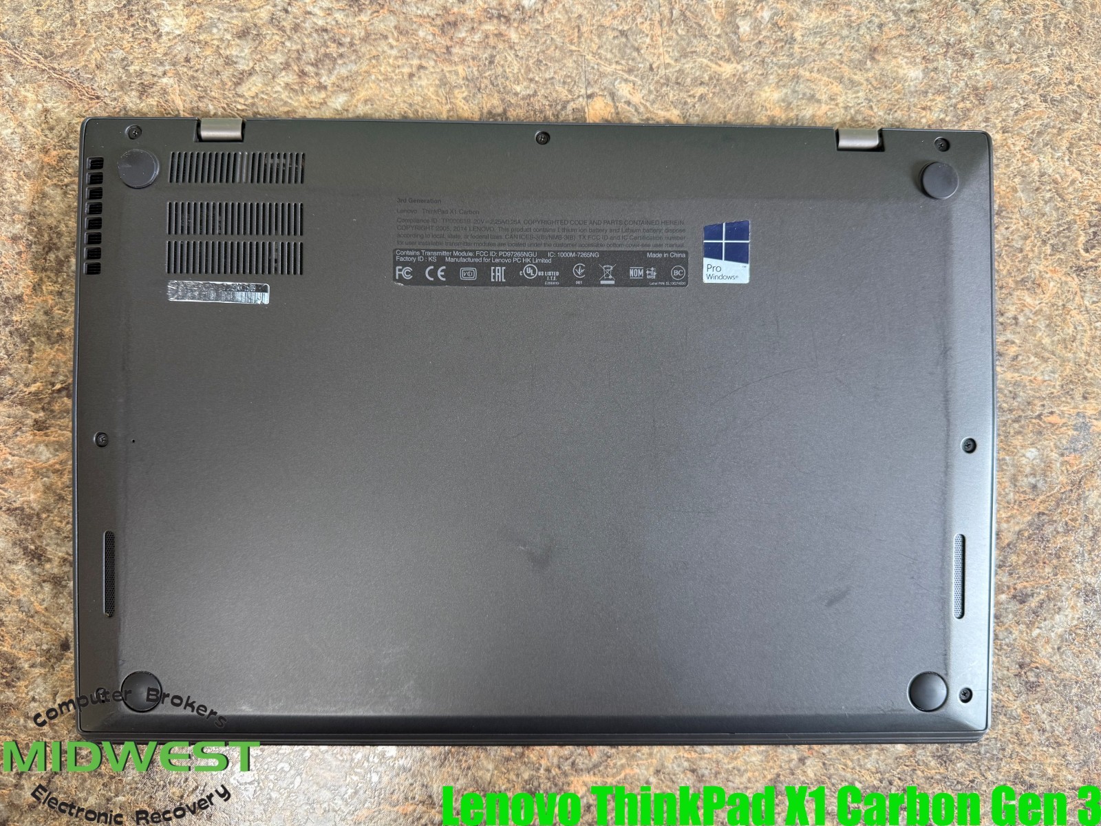 (Lot of 3) Lenovo ThinkPad X1 Carbon i5-7300U/i7-6600U/i7-5600U (See Desc.)