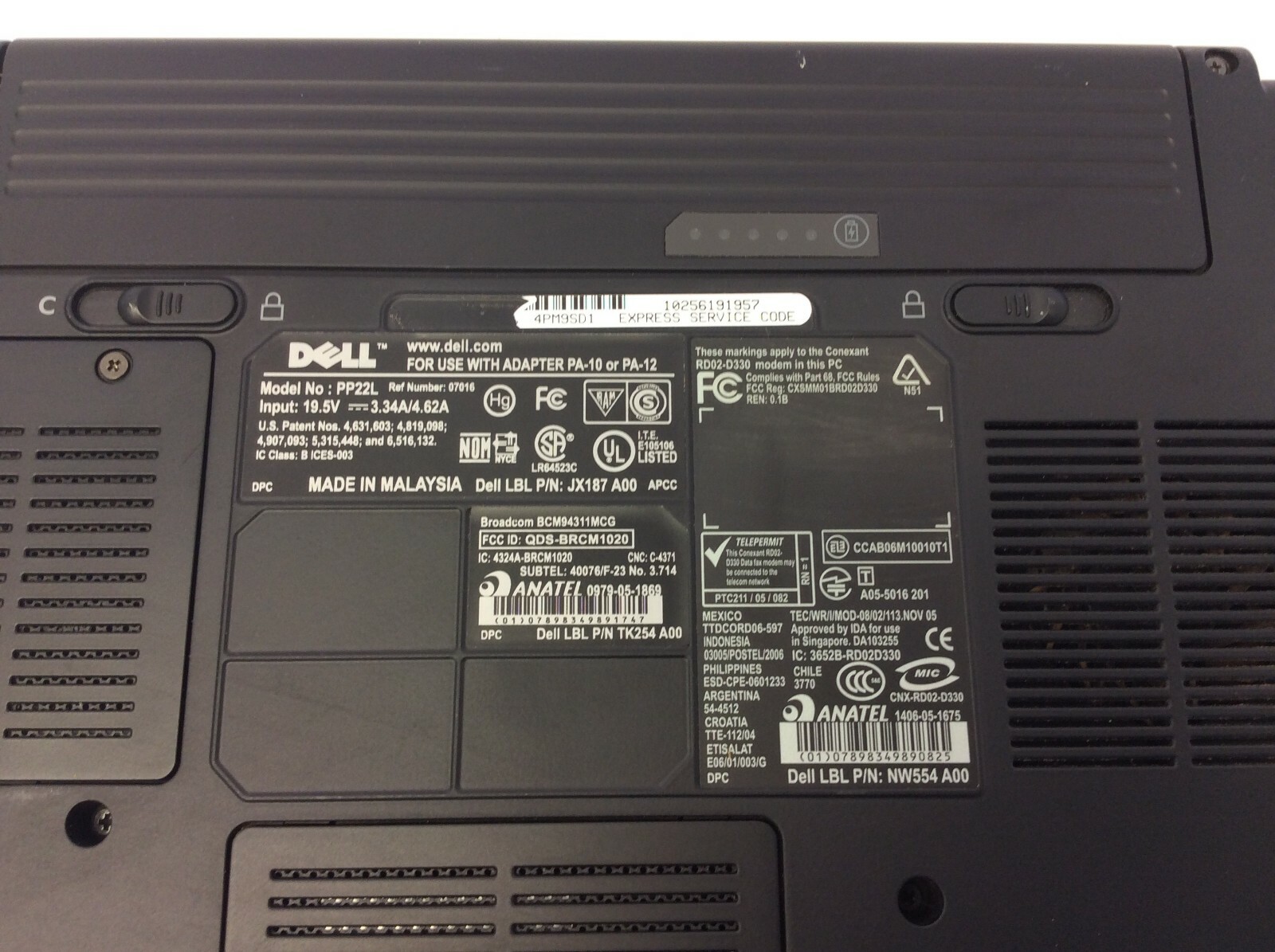Untested Dell PP22L Vostro 1500 Malaysia Windows XP Pro Intel Core Laptop Parts