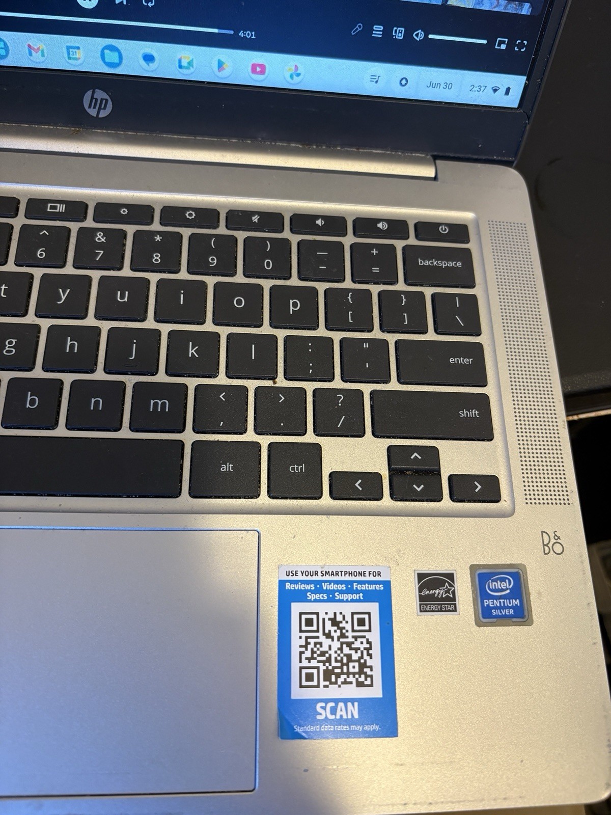 HP Chromebook 14a-na0031wm 14” Intel Pentium Silver 4GB 64GB Chrome OS Tested