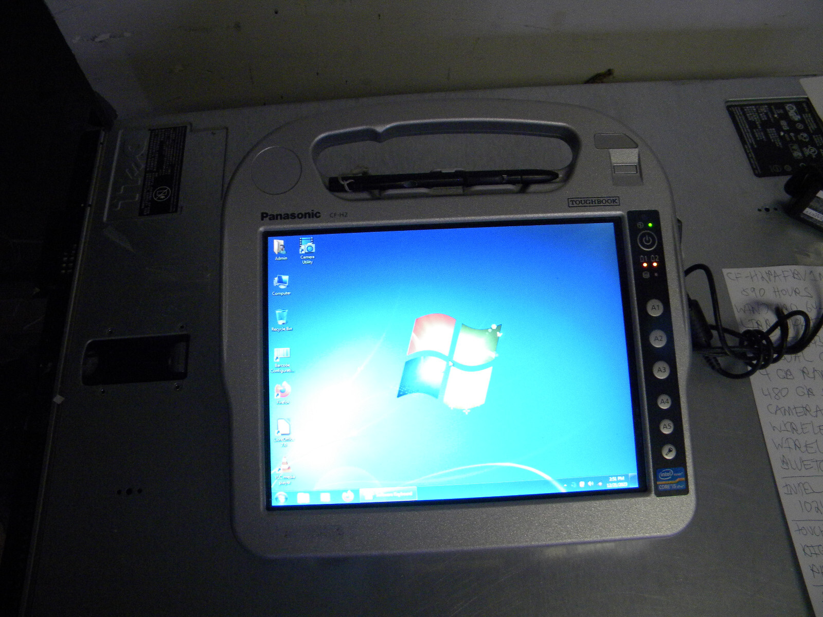 Panasonic Notebook CFH2 i5-1.9GHz 4GB New 480GB SSD Touchscreen Low Hrs. GPS Cam