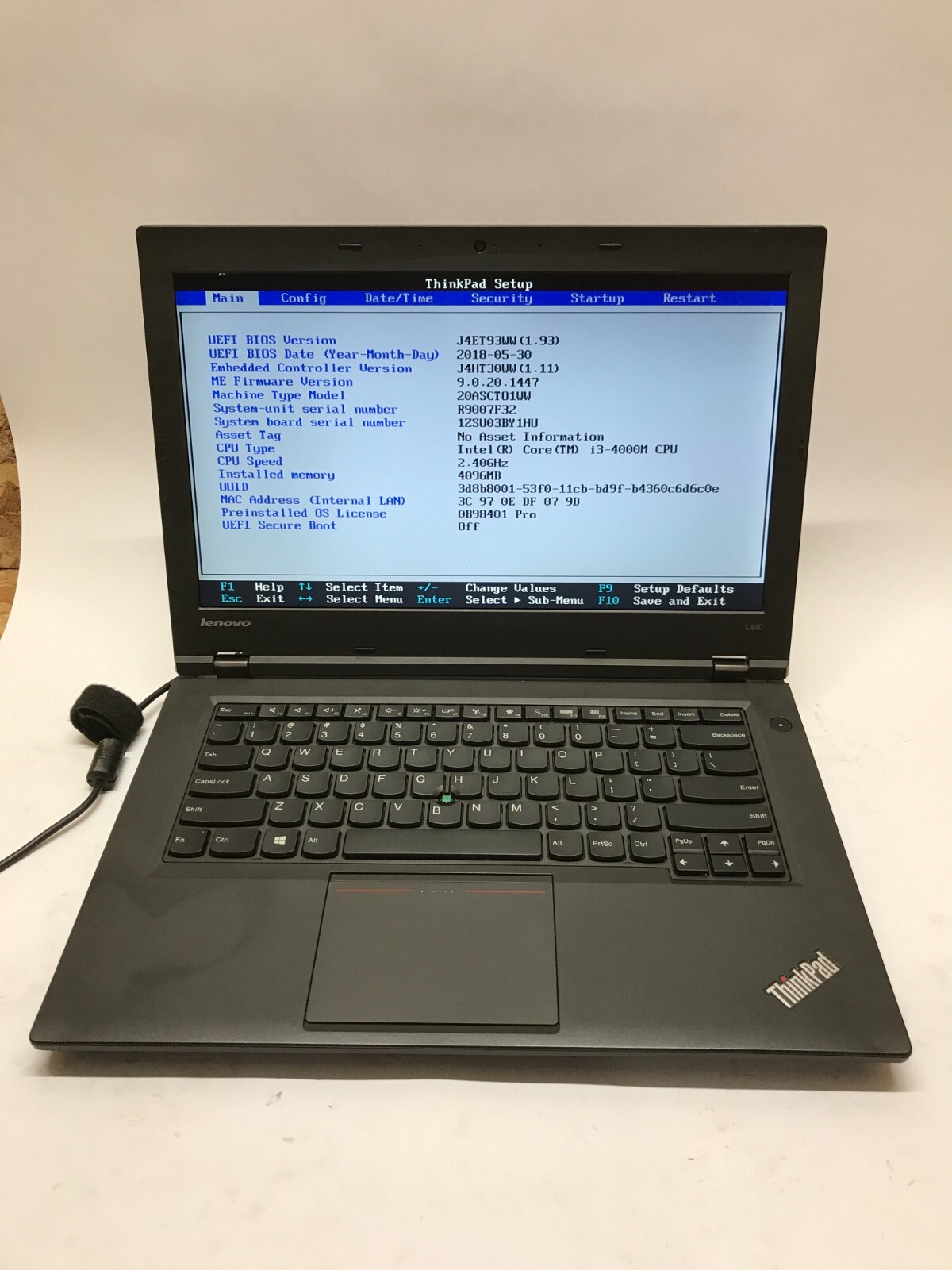 Lenovo ThinkPad L440 14″ Intel Core i3-4000M 4GB RAM NO HDD/OS For Parts!!! – DW