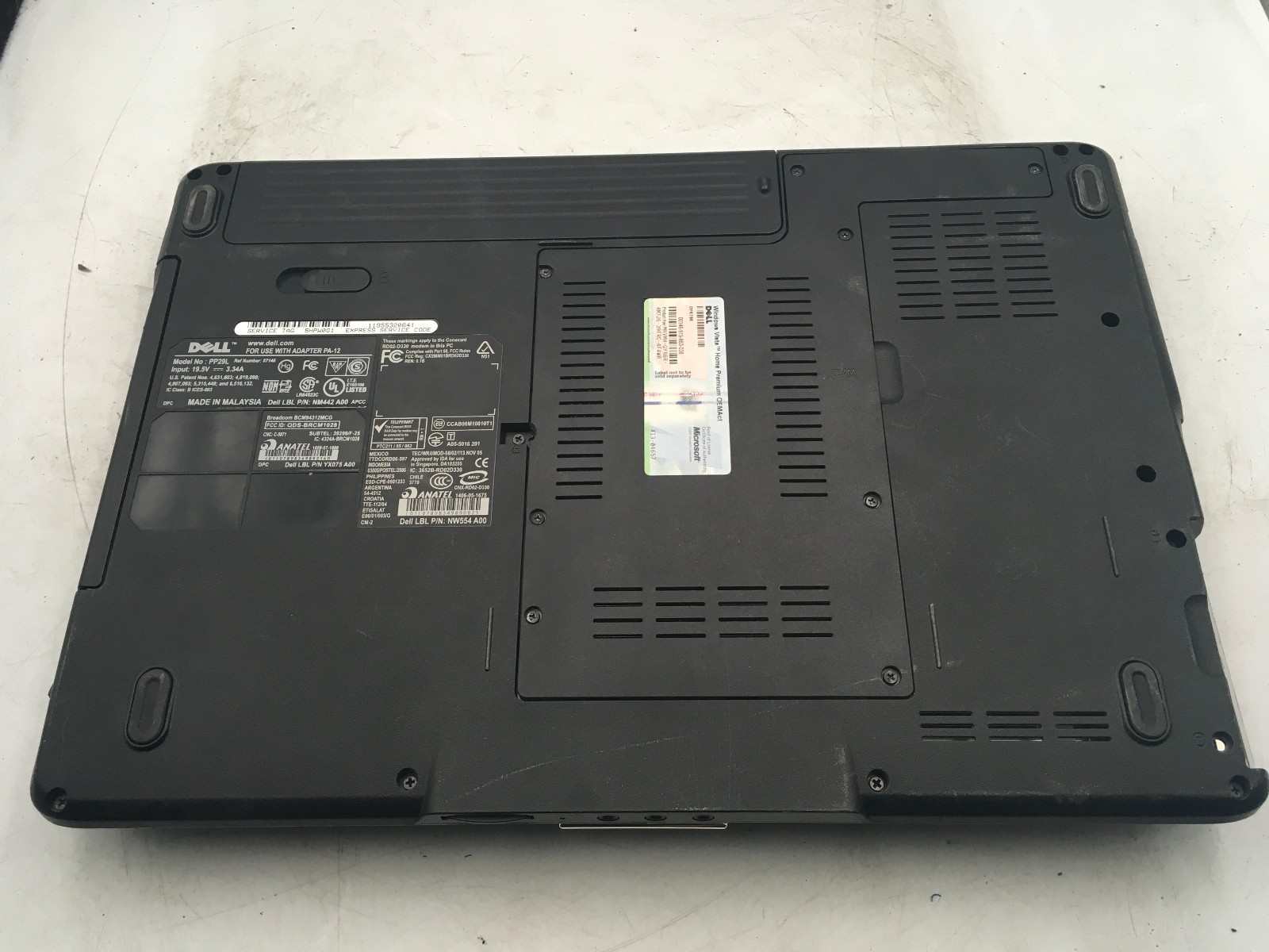 DELL INSPIRON 1525 – BOOTS TO BIOS – INTEL PENTIUM DUAL CORE – 4GB RAM – READ-BB