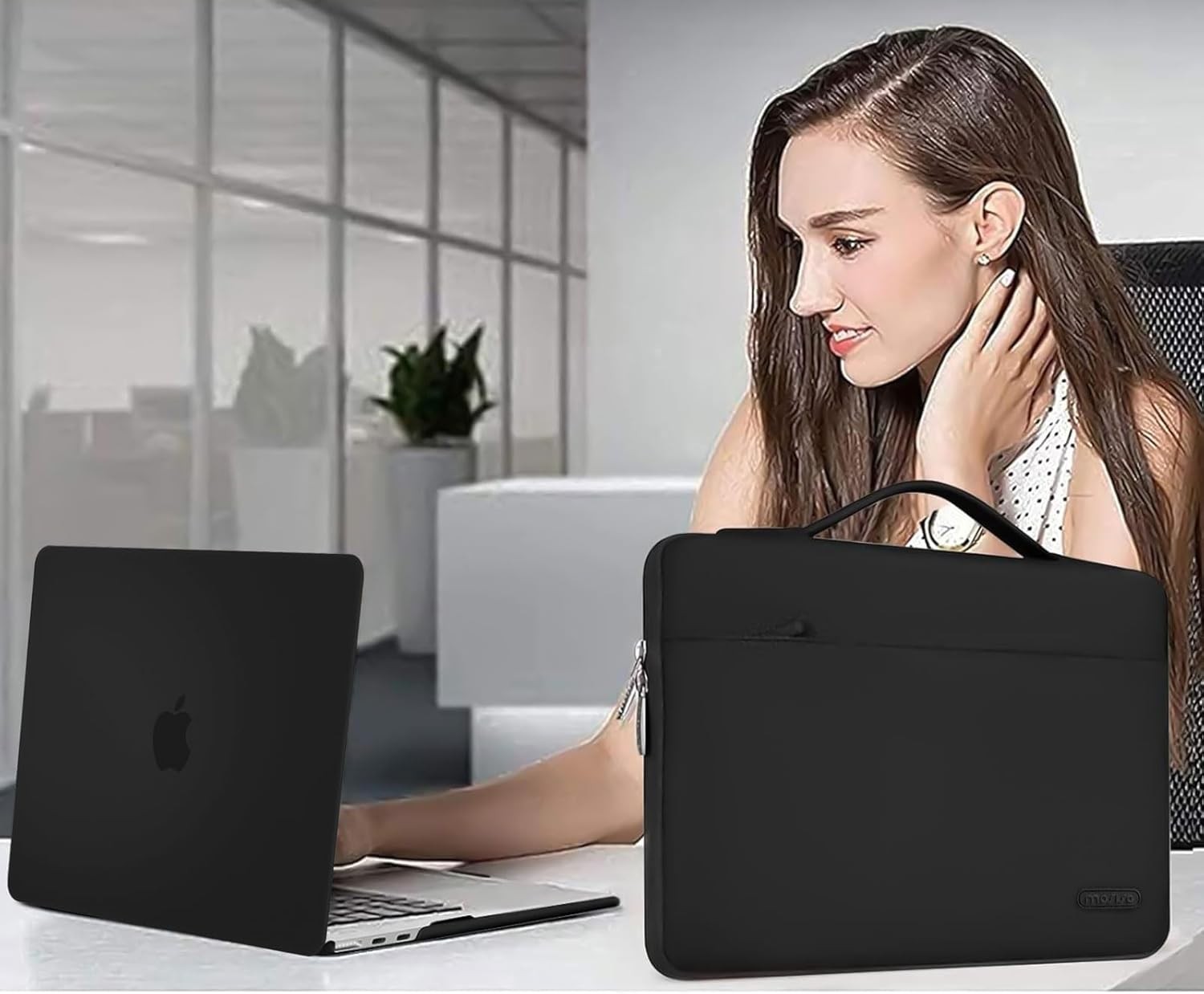 Hard Shell Case & Sleeve Bag with Anti-Glare Screen Film for 13” MacBook Air