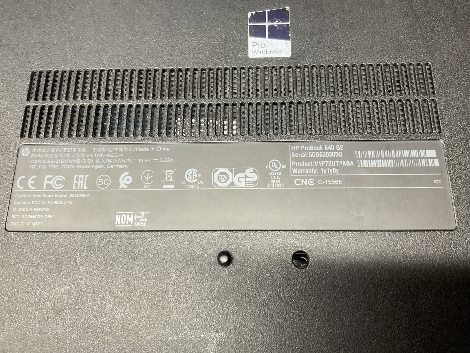 ProBook 640 G2 / i5 6th / No RAM Laptop Notebook PC / M5