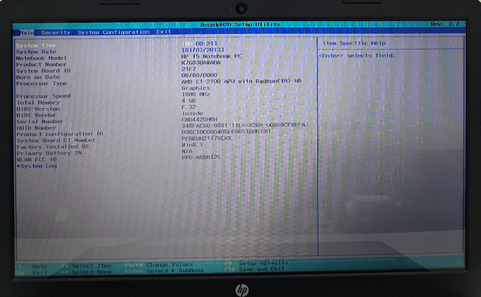 HP 15-g042cy 15.6″ Laptop AMD E1-2100 4GB Ram NO HD/OS/BATT (FL)