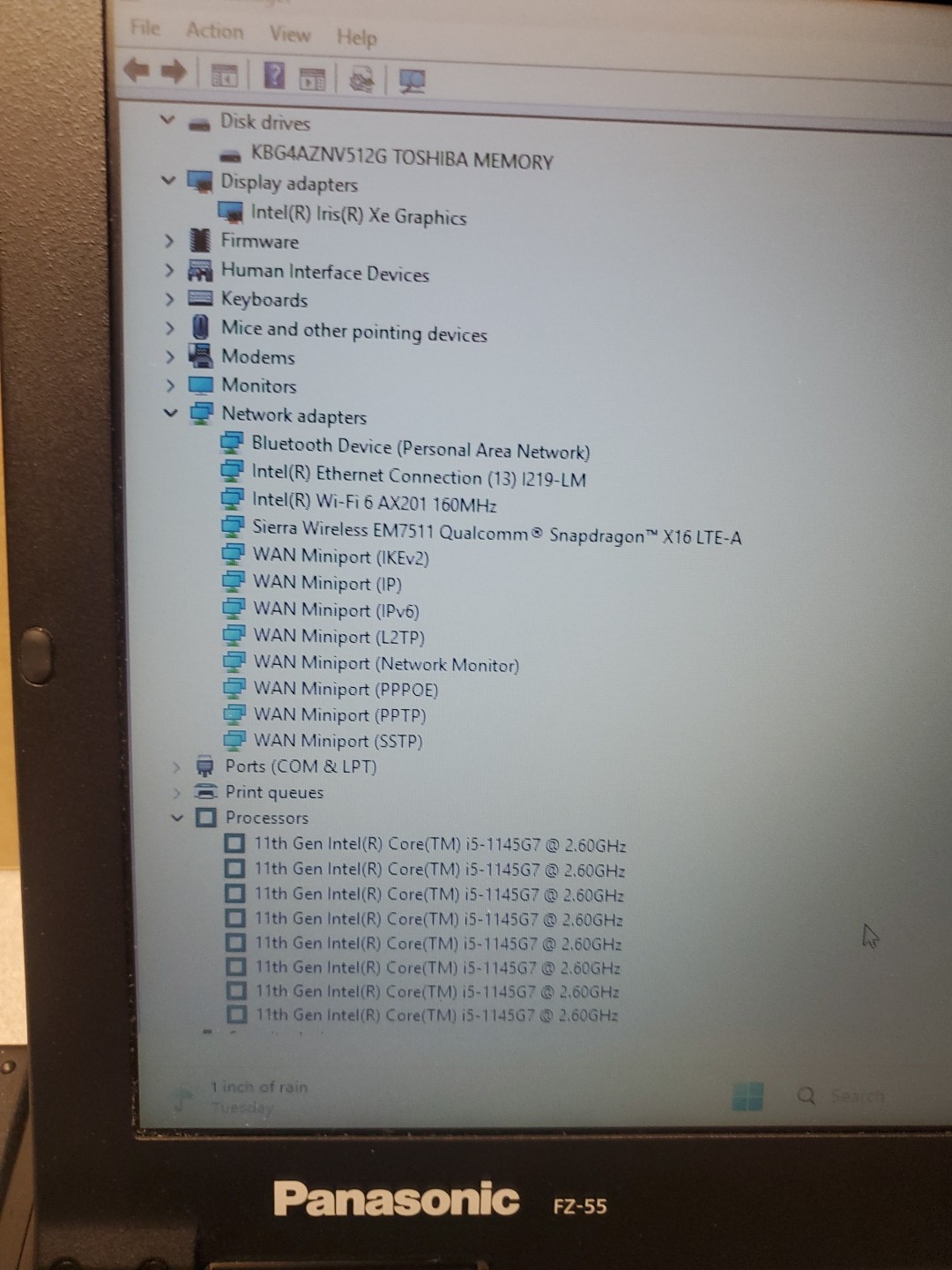 Panasonic Toughbook FZ-55 i5-1145g7 16 512gb win 11 lte #82