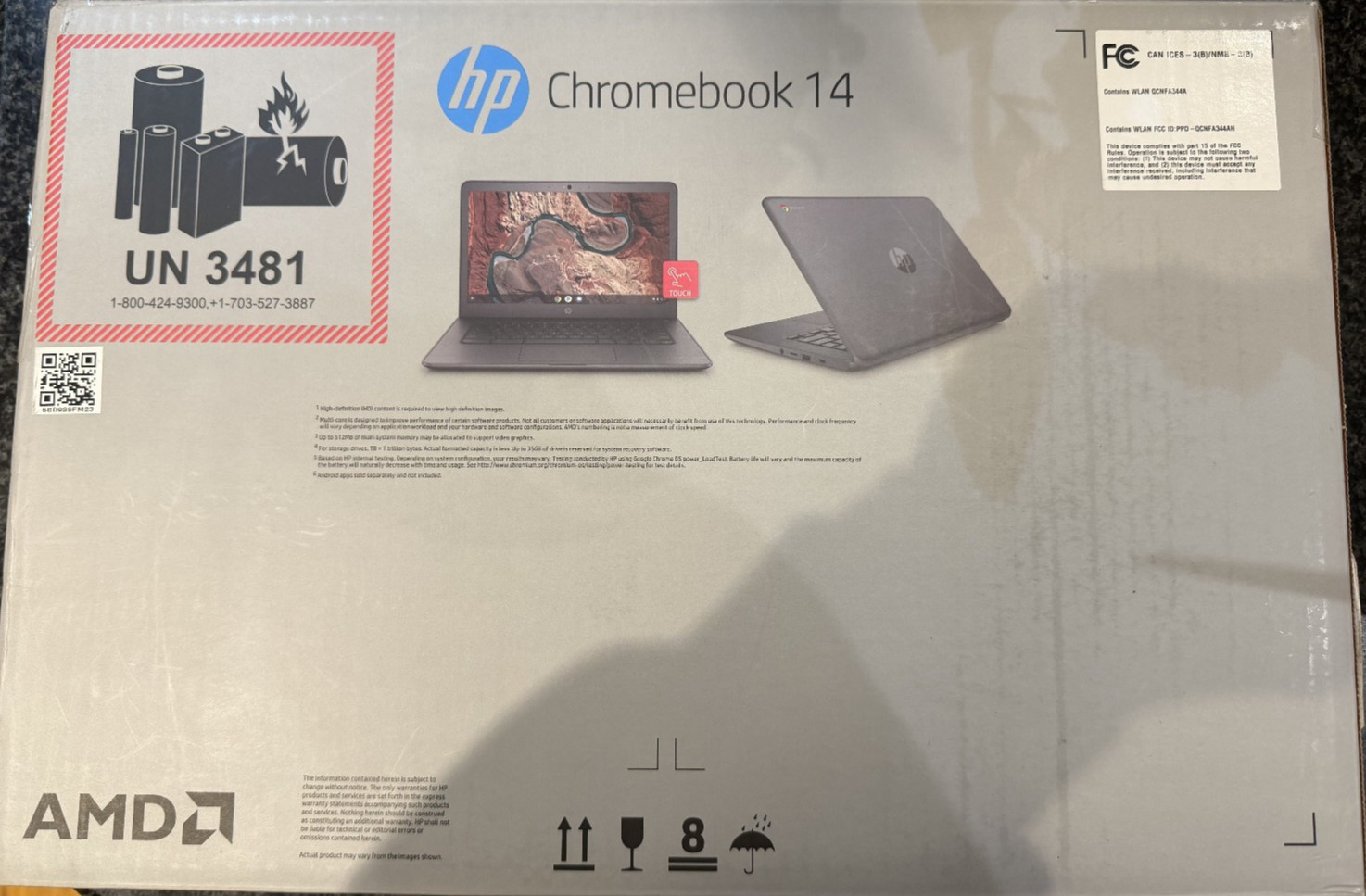 HP Chromebook 14″ AMD A4-9120E 4GB 32GB Touchscreen Gray 14-DB0025NR ChromeOS