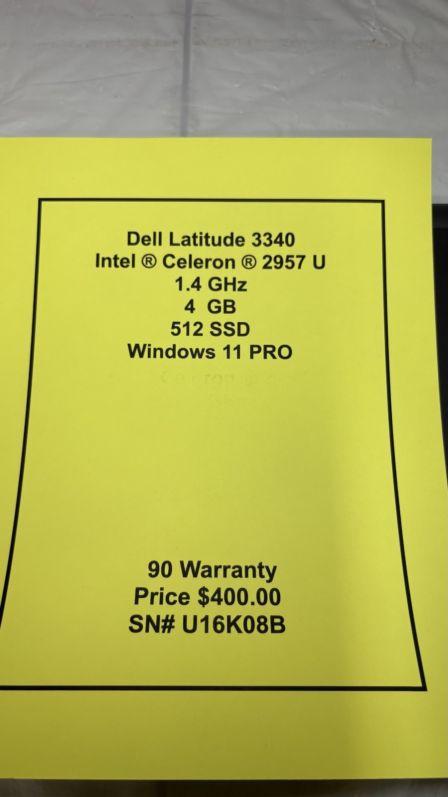 Dell Latitude 3340 Celeron 2957U 4GB 512GB SSD Win 11 PRO Laptop