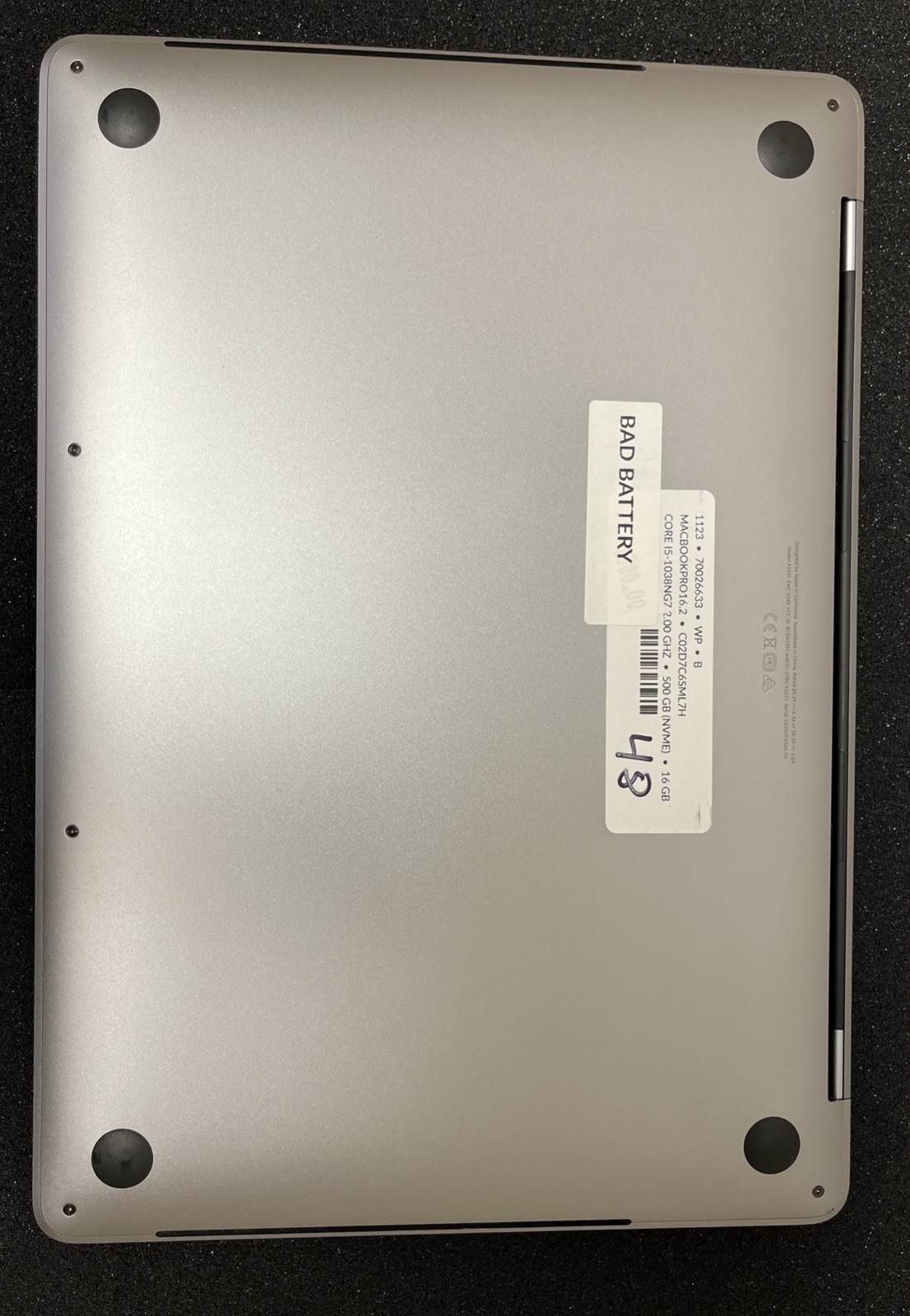 Apple MacBook Pro 2020 A2251 13.3″ i5-1038NG7 16GB 500GB NVME Laptop- Grade B