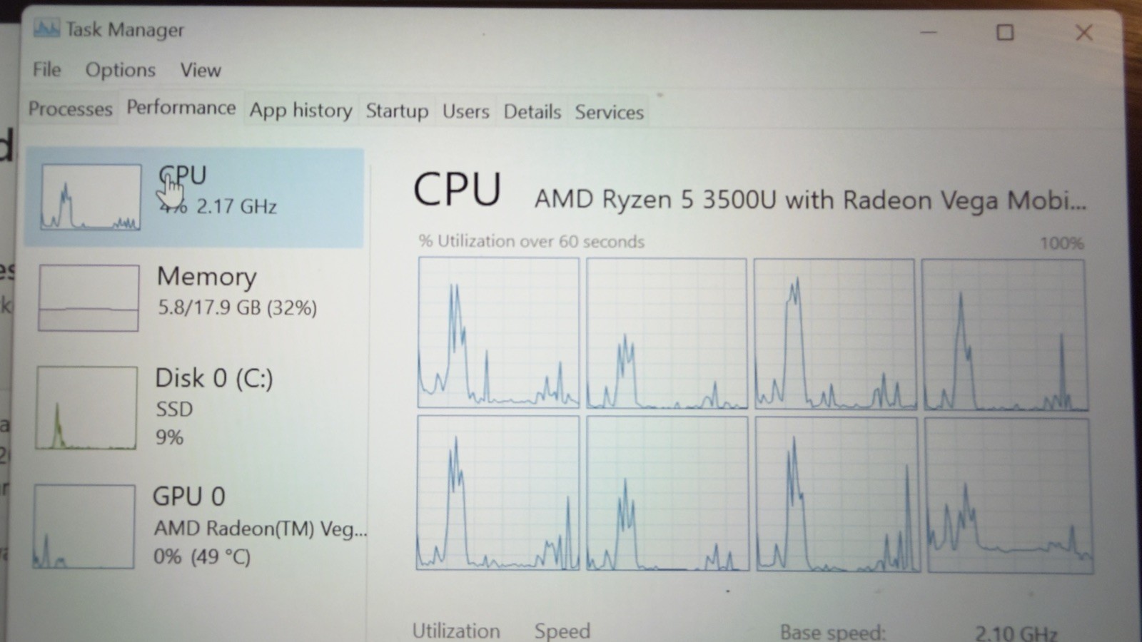 Lenovo IdeaPad Flex 14API AMD Ryzen 5 3500U 2.10GHZ 20GB 256SSD Windows 11 Home
