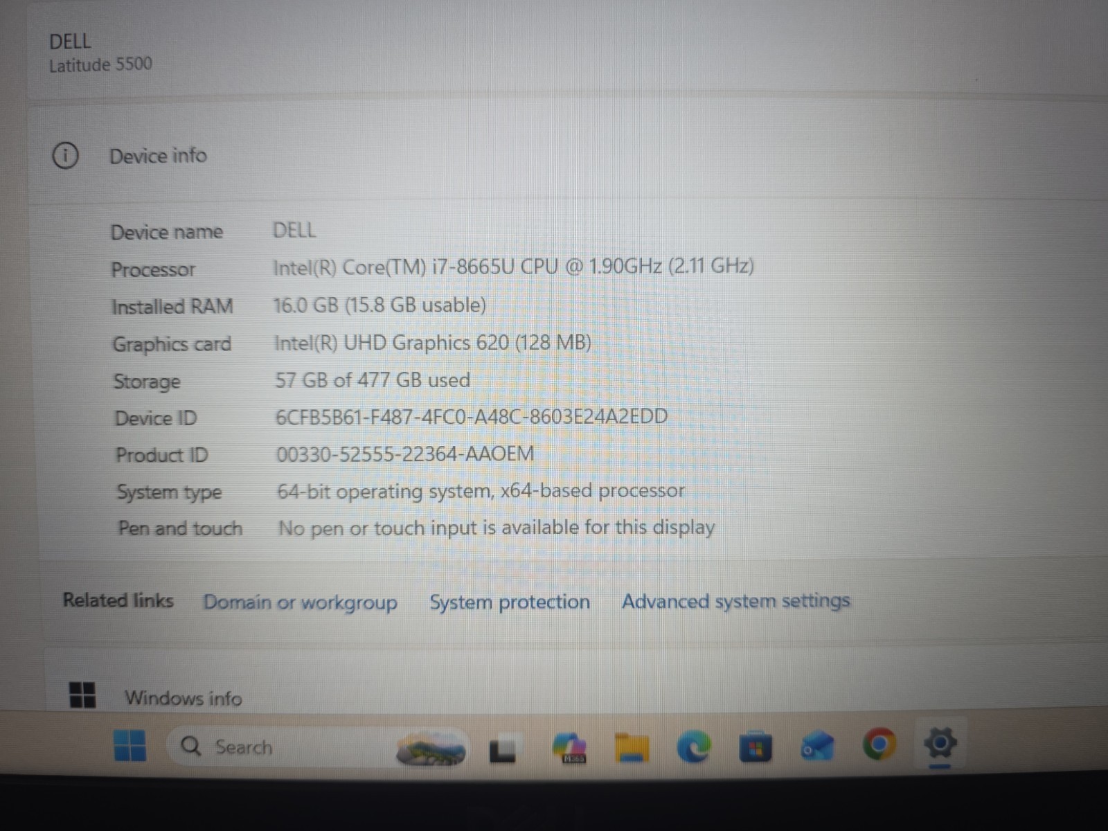 Dell Latitude 5500 ***** READ DESCRIPTION ******