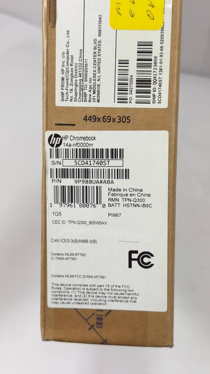 HP Chromebook 14″ HD Display Intel N100 64GB Intel UHD Graphics ChromeOS (AS-IS)