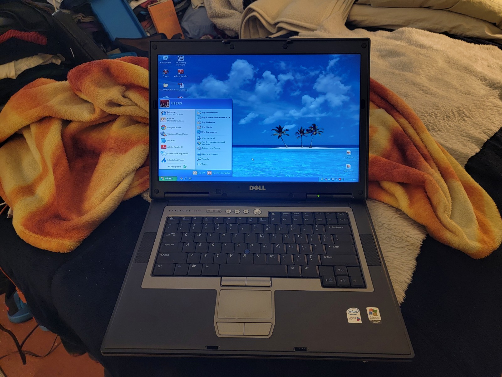 Dell D820 Lattitude Laptop – Intel Centrino Duo- Passed Tests on XP- for PARTS