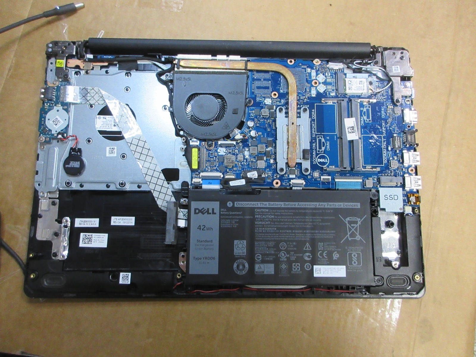DELL INSPIRON 3585 15.6″ LAPTOP AMD RYZEN 3 WIFI BATTERY – PARTS OR REBUILD