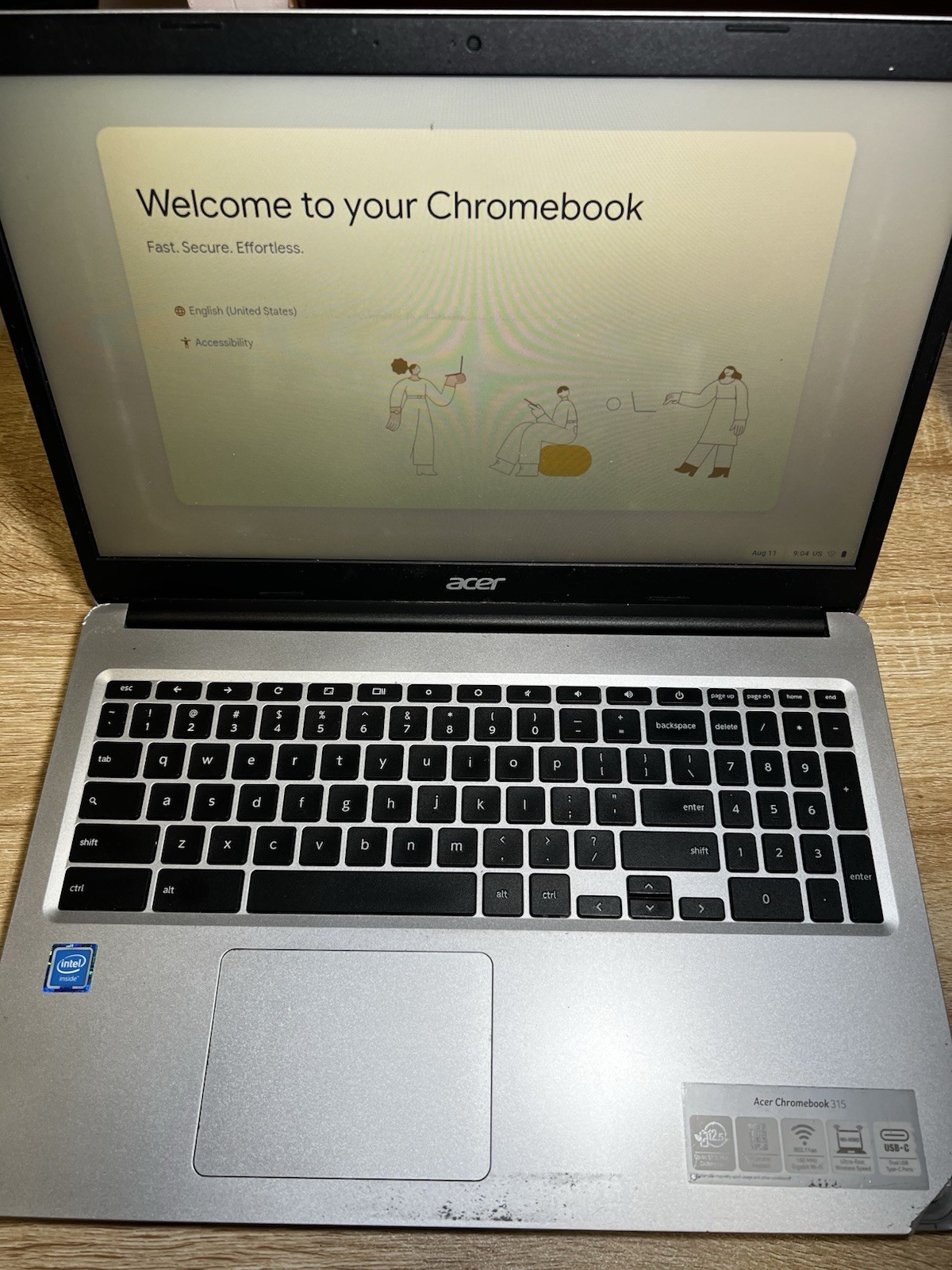 2 Acer Chromebooks Laptops ( Silver Works ) (Black Unaware If It Works (READ)