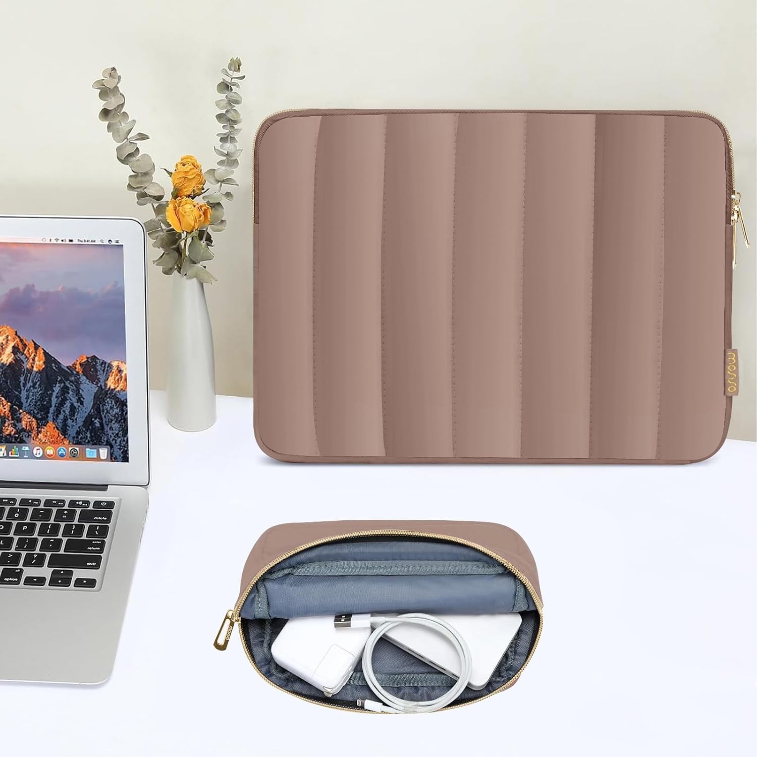 13-14 inch Laptop Case, 13.3 inch Puffy Laptop Sleeve for MacBook Air 13 13.6 M4