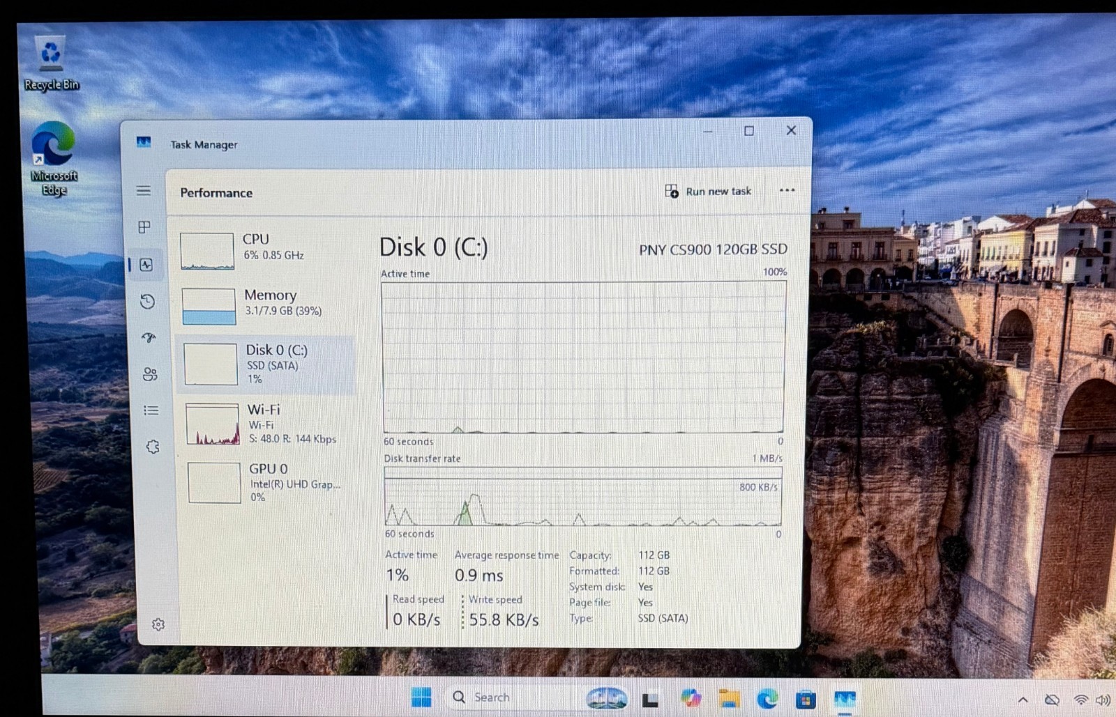 HP 15-bs113dx i3-8130U 8GB RAM 120GB SSD Windows 11 OEM HP Charger