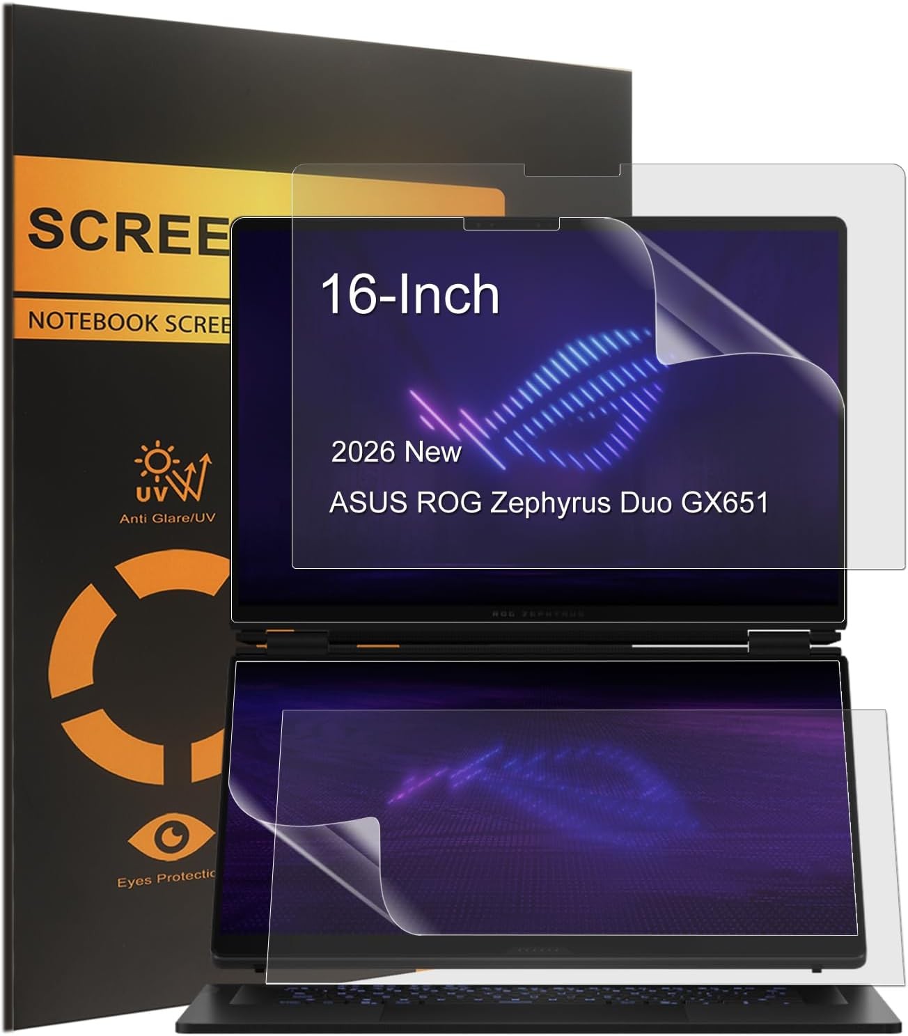 Designed for 2026 New ASUS ROG Zephyrus Duo GX651 16-Inch Laptop Screen Protecto