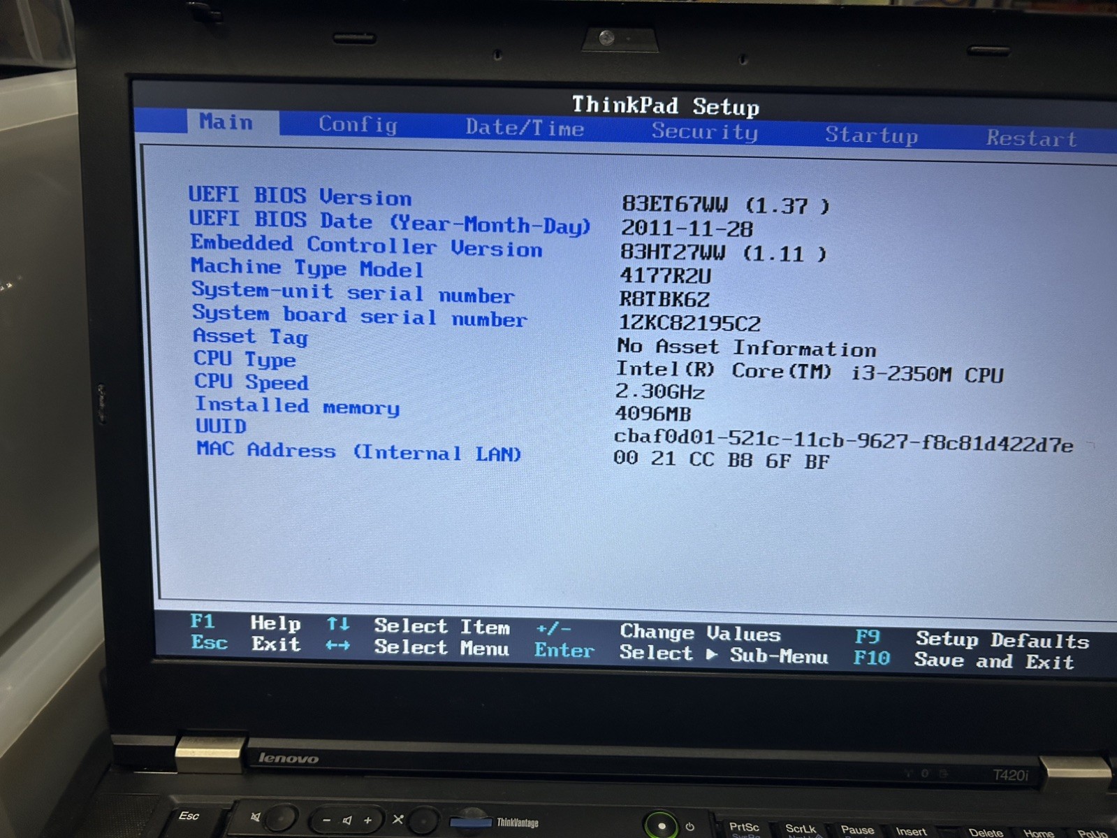 Lenovo ThinkPad T420i Laptop Intel Core i3-2350M 2.3GHz 4gbRAM 320GB HDD w7
