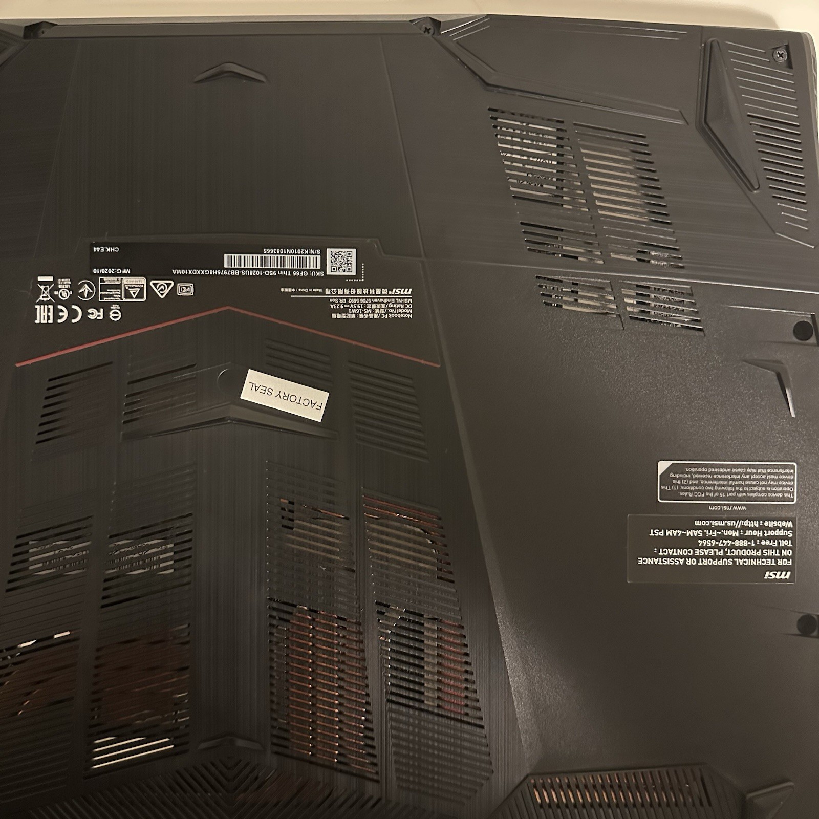 UPGRADED MSI GF65 Thin 9SD-837 Gaming Laptop i7-9750H 32GB 512GB SSD GTX 1660Ti