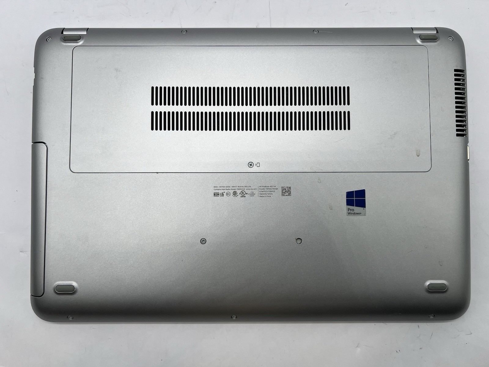 HP ProBook 450 G4, i5-7200U CPU, @ 2.50GHz, 8GB RAM, 500GB SSD-No OS/Charger