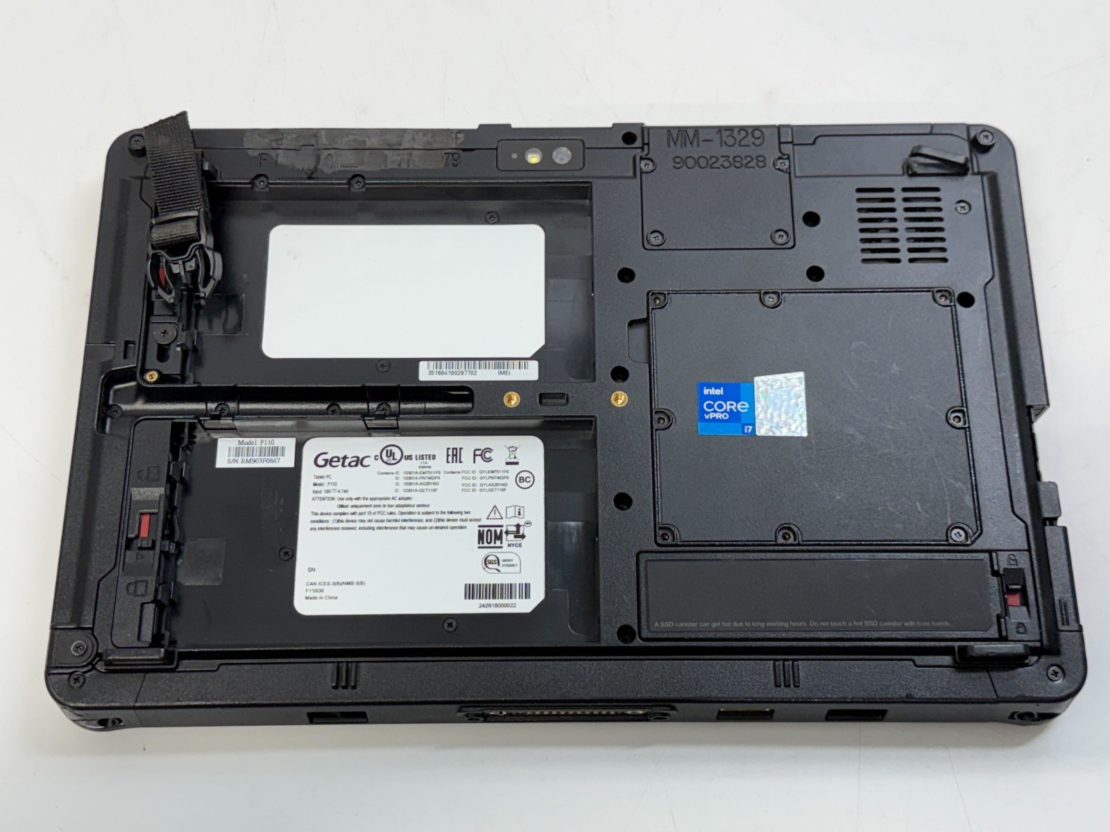 Getac F110 G6 11.6″ i7-1165G7 8GB RAM NO SSD/BATT/AC BIOS LOCKED PARTS