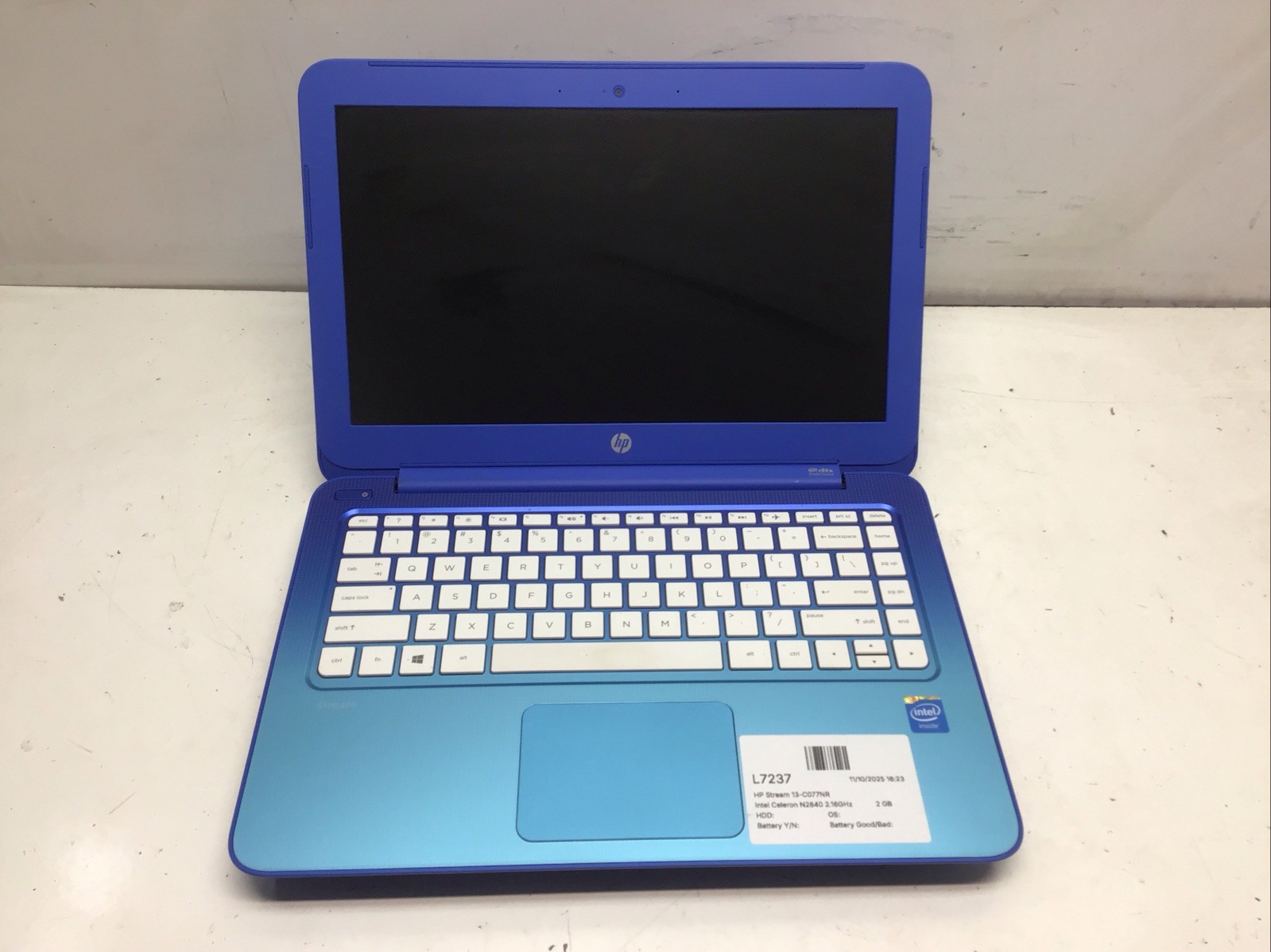 HP Stream 13-C077NR Intel Celeron N2840 2.16GHz 2 GB NO HDD