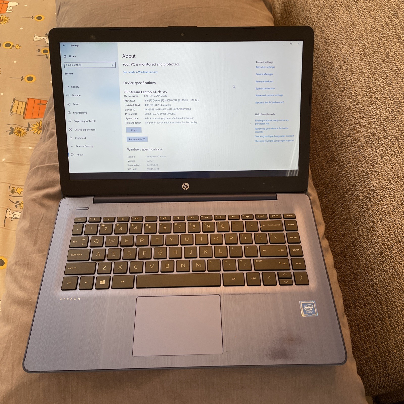 HP Stream 14″ Laptop Intel Celeron N4020 4GB RAM 64-bit Fresh Windows 10 Home